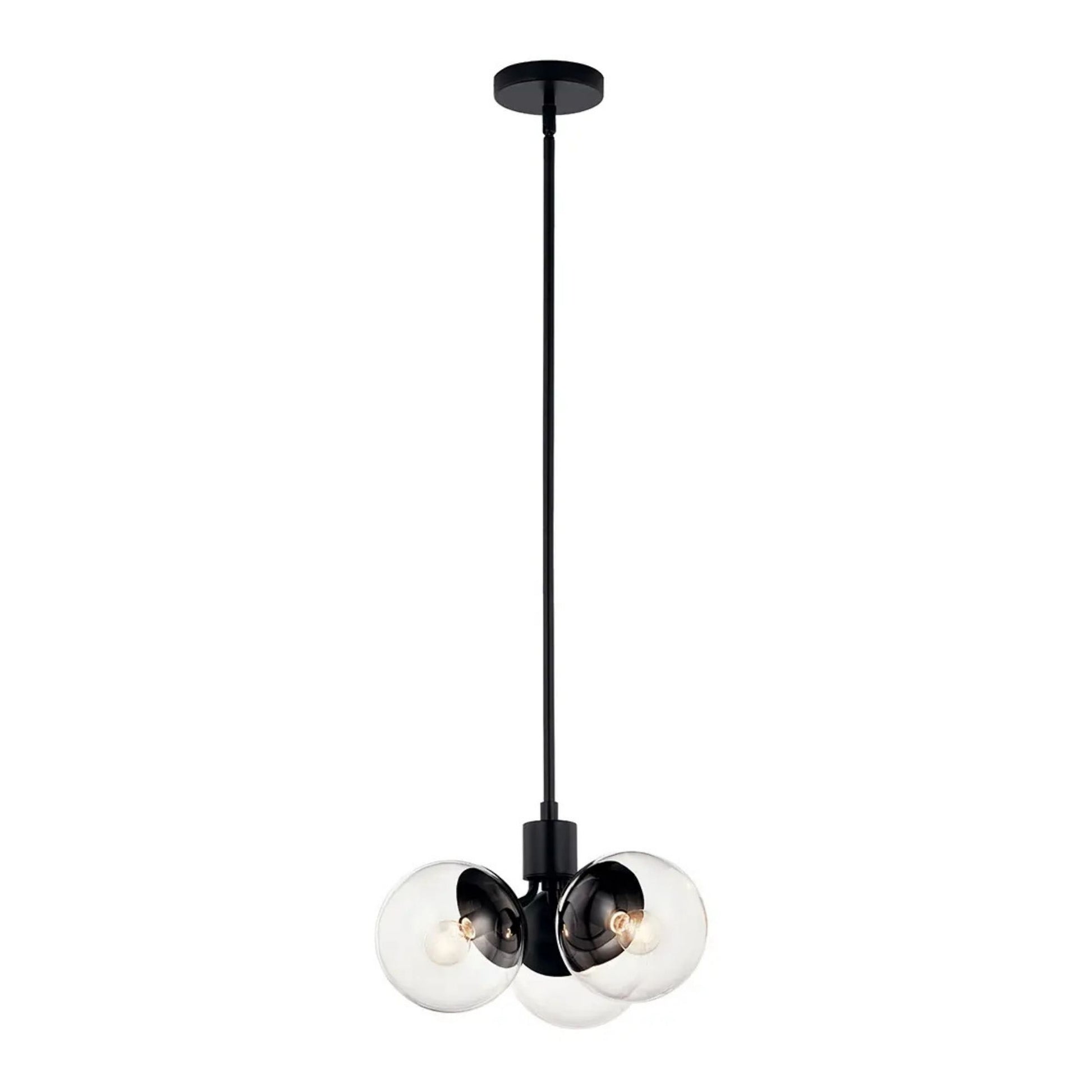 Kichler Lighting - Silvarious 17" 3-Light Chandelier, Black Finish, Clear Glass | Bees Lighting