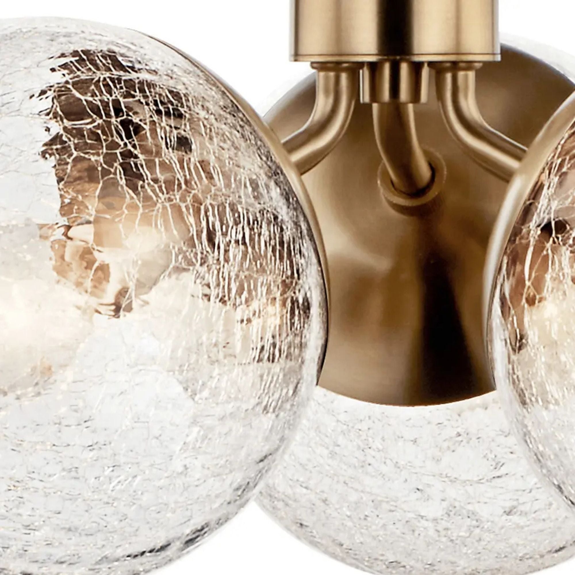 Kichler Lighting - Silvarious 17" 3-Light Chandelier, Champagne Bronze Finish, Crackle Glass | Bees Lighting