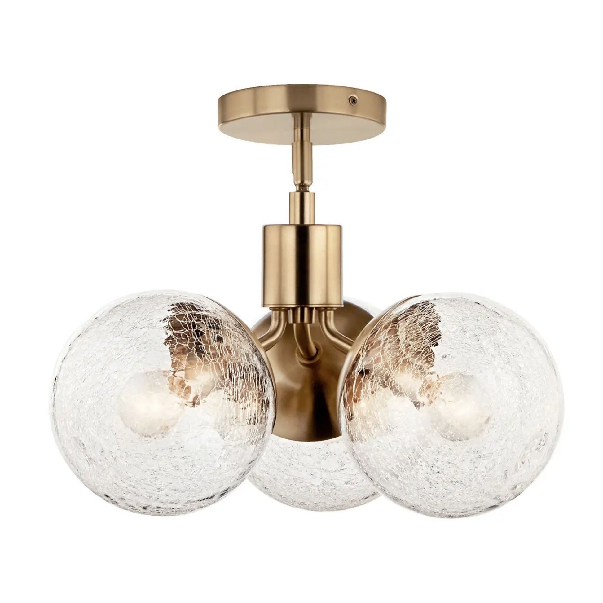 Kichler Lighting - Silvarious 17" 3-Light Chandelier, Champagne Bronze Finish, Crackle Glass | Bees Lighting