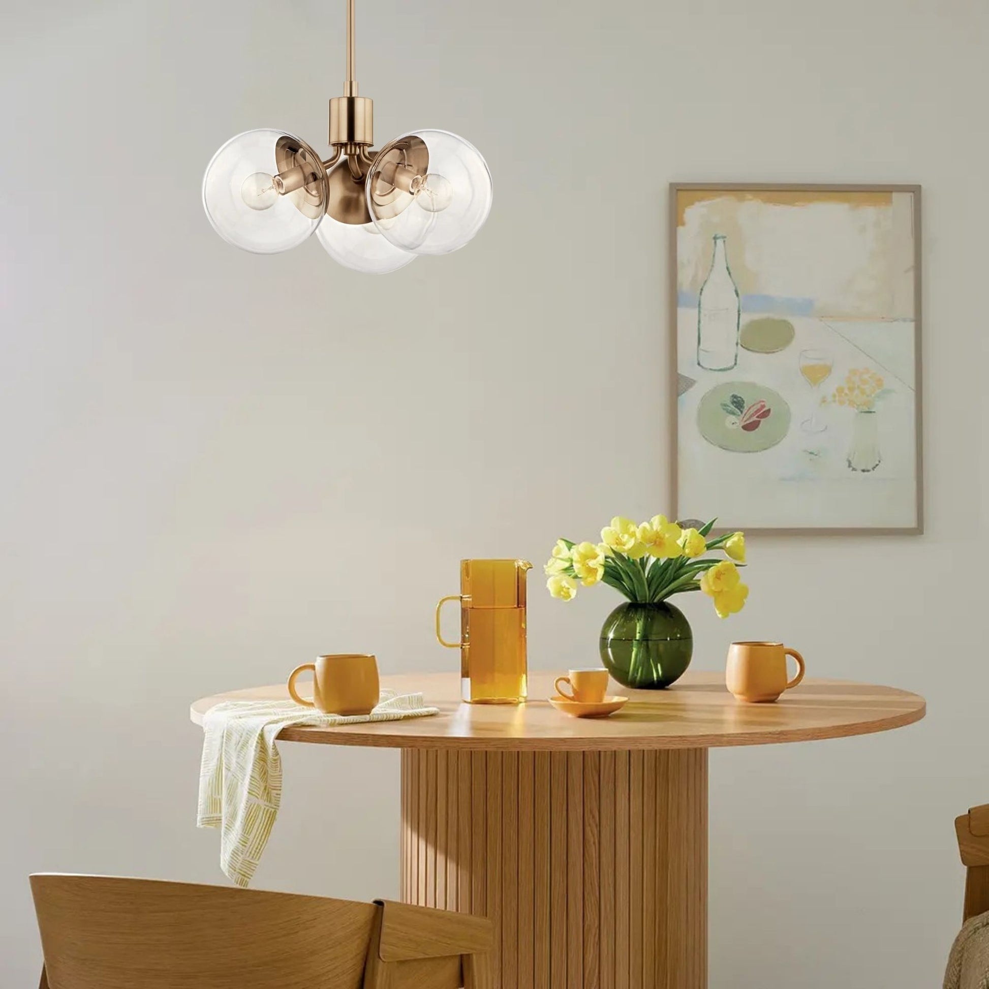 Kichler Lighting - Silvarious 17" 3-Light Chandelier, Champagne Bronze Finish, Clear Glass | Bees Lighting