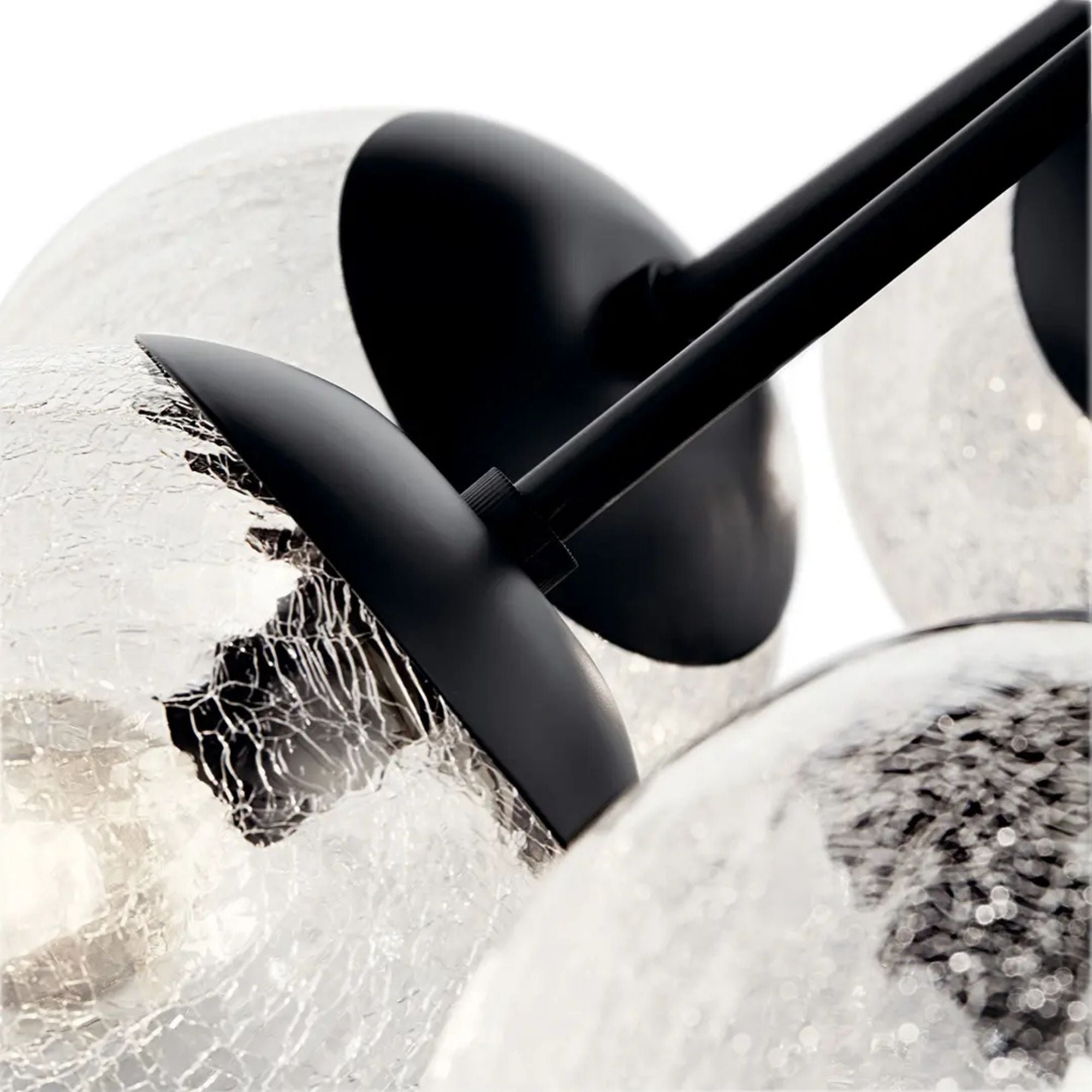 Kichler Lighting - Silvarious 30" 12-Light Chandelier, Black Finish, Crackle Glass | Bees Lighting