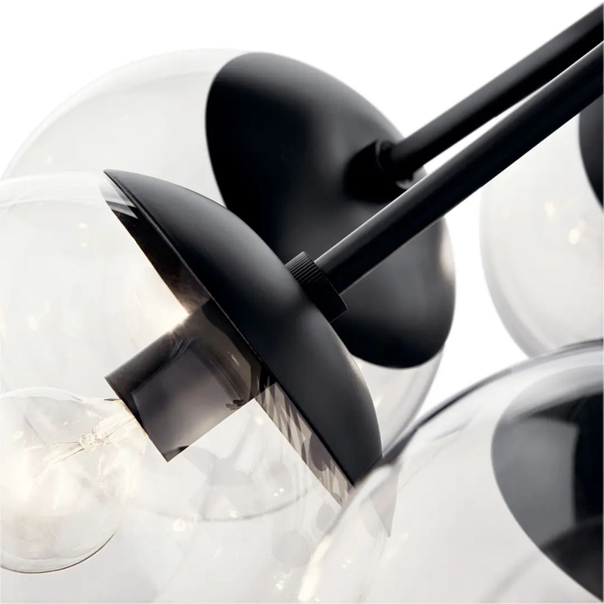 Kichler Lighting - Silvarious 30" 12-Light Chandelier, Black Finish, Clear Glass | Bees Lighting