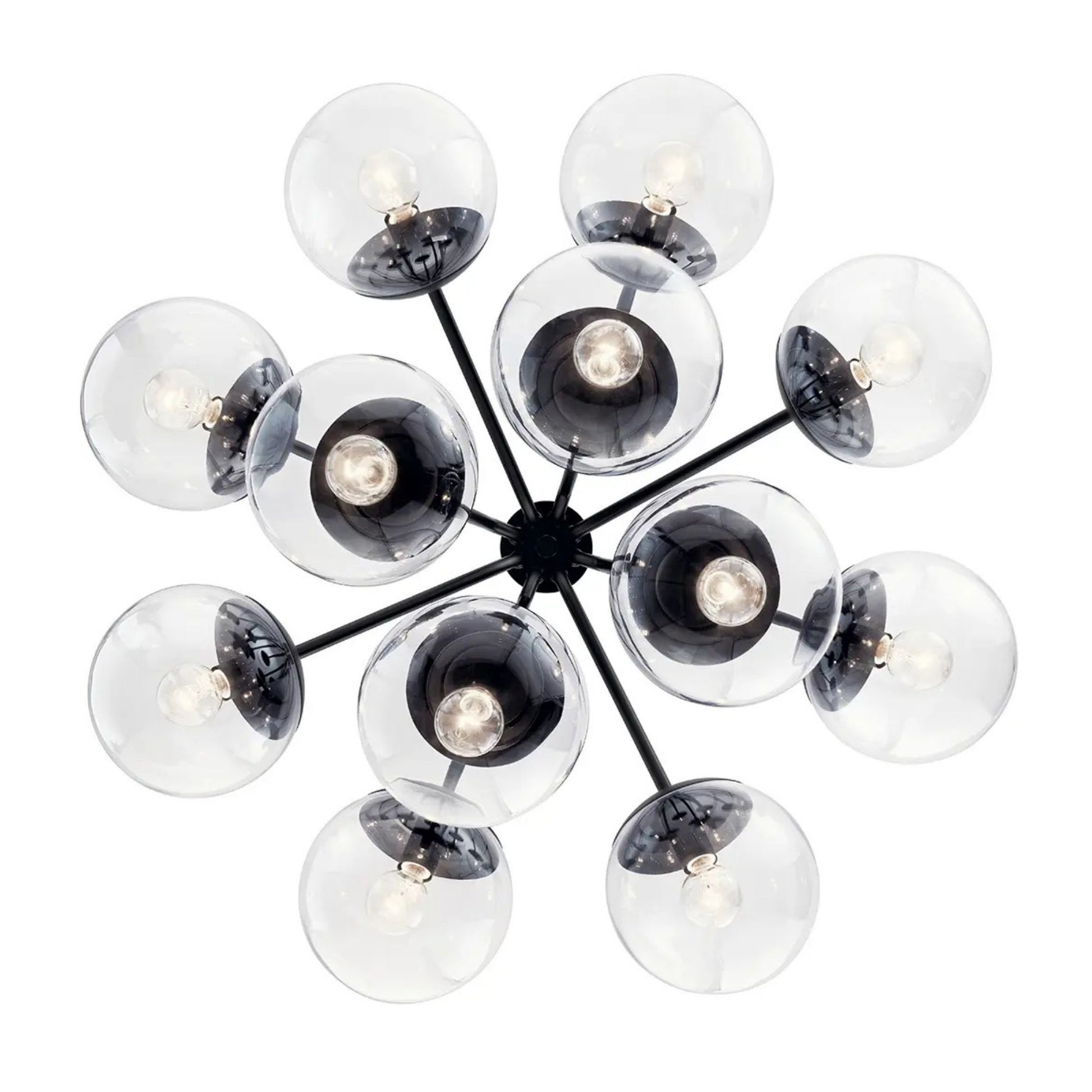 Kichler Lighting - Silvarious 30" 12-Light Chandelier, Black Finish, Clear Glass | Bees Lighting