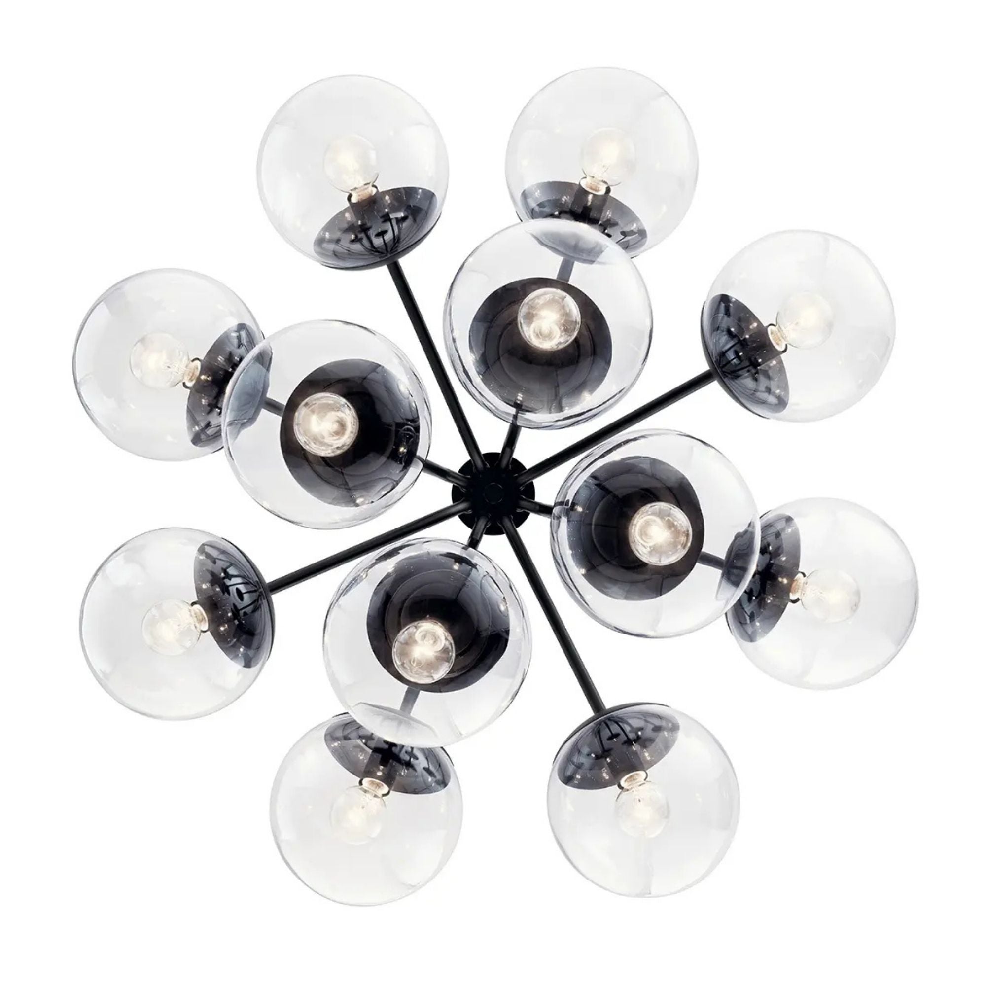 Kichler Lighting - Silvarious 30" 12-Light Chandelier, Black Finish, Clear Glass | Bees Lighting