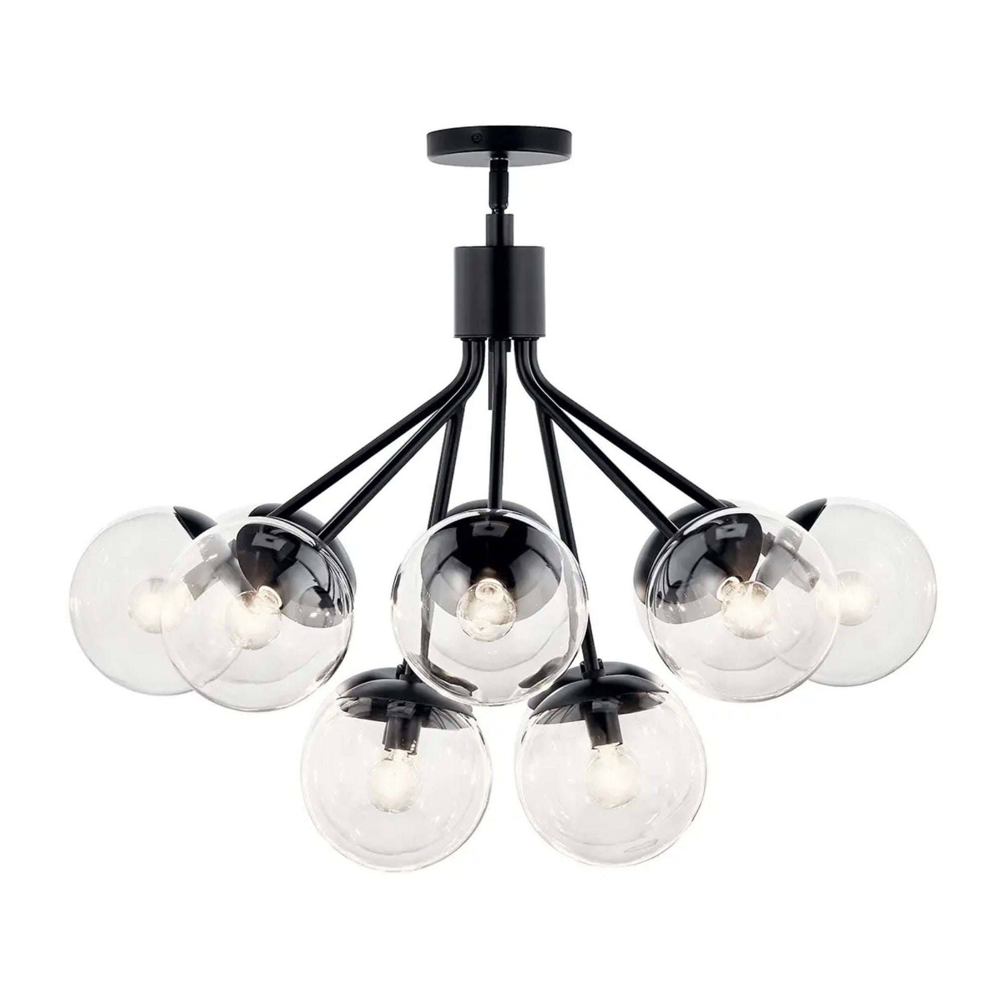 Kichler Lighting - Silvarious 30" 12-Light Chandelier, Black Finish, Clear Glass | Bees Lighting