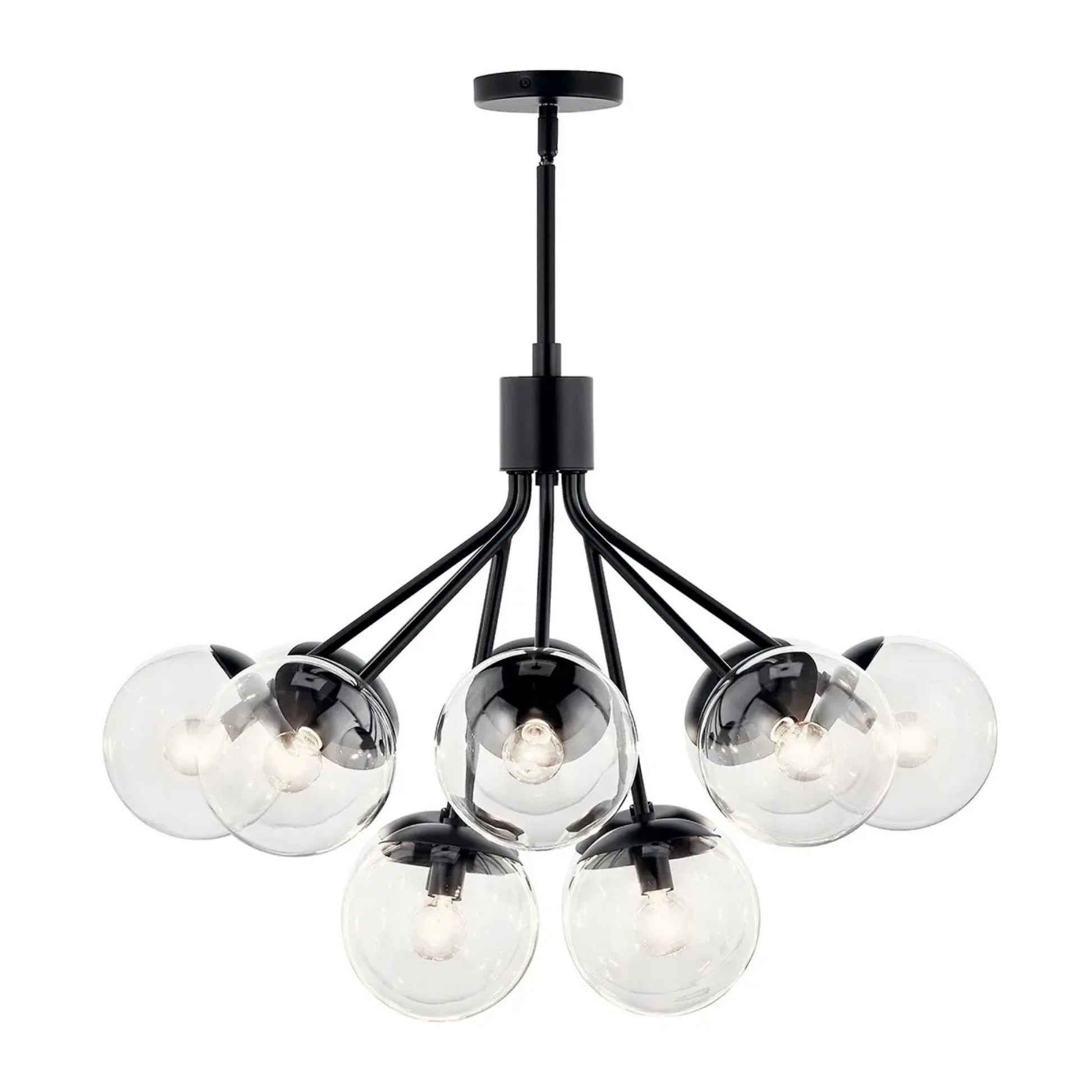 Kichler Lighting - Silvarious 30" 12-Light Chandelier, Black Finish, Clear Glass | Bees Lighting
