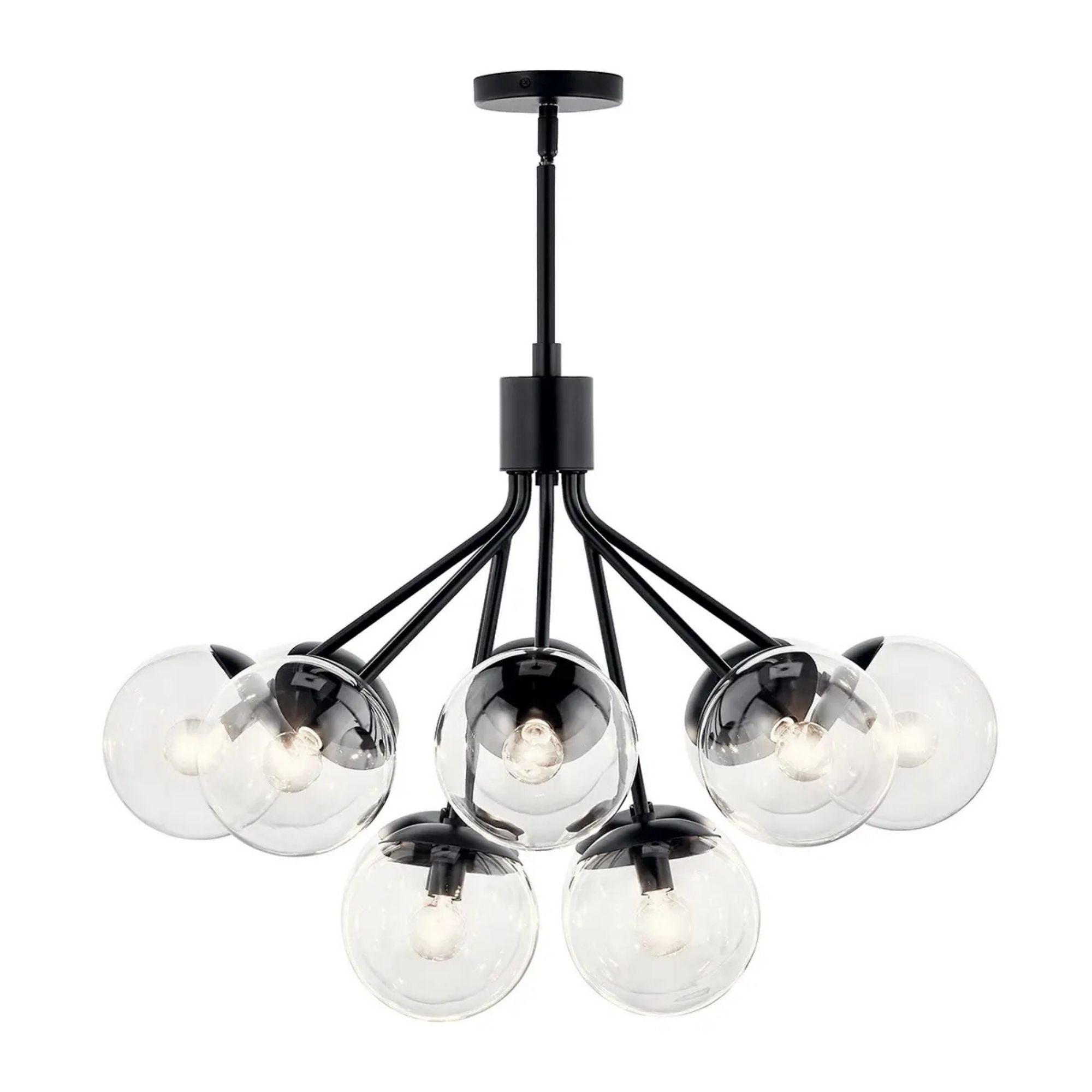 Kichler Lighting - Silvarious 30" 12-Light Chandelier, Black Finish, Clear Glass | Bees Lighting