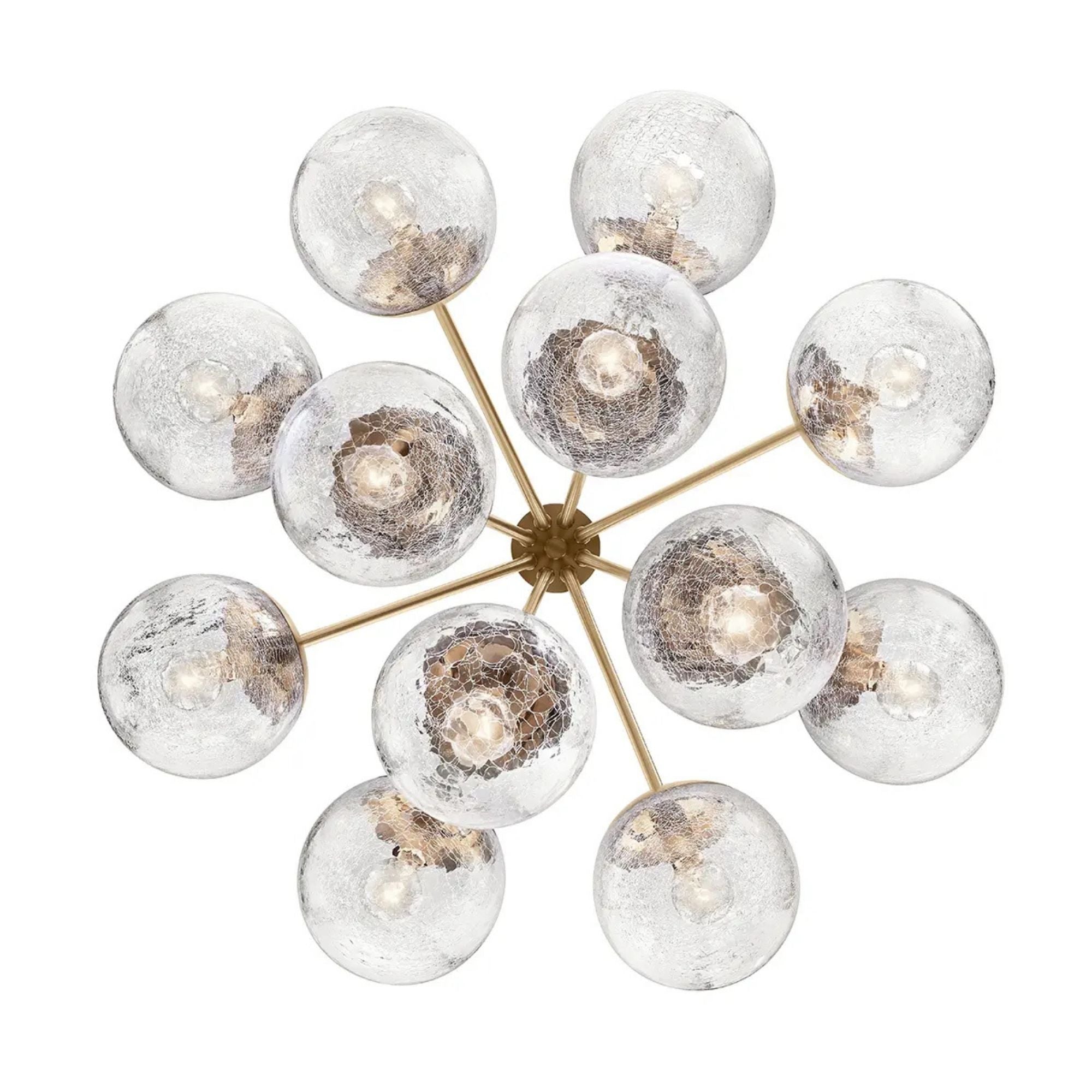 Kichler Lighting - Silvarious 30" 12-Light Chandelier, Champagne Bronze Finish, Crackle Glass | Bees Lighting