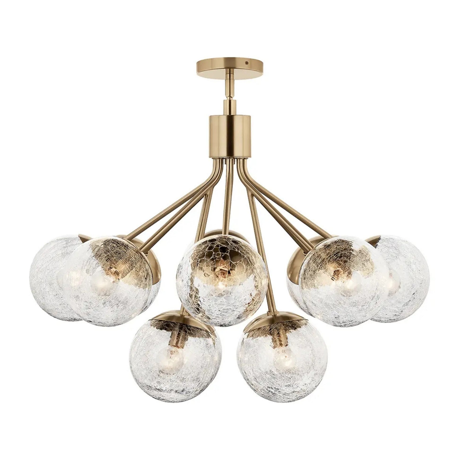 Kichler Lighting - Silvarious 30" 12-Light Chandelier, Champagne Bronze Finish, Crackle Glass | Bees Lighting