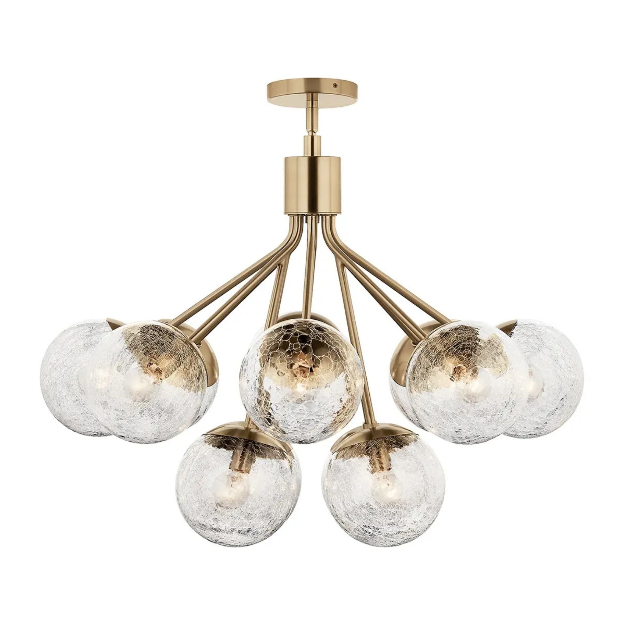 Kichler Lighting - Silvarious 30" 12-Light Chandelier, Champagne Bronze Finish, Crackle Glass | Bees Lighting