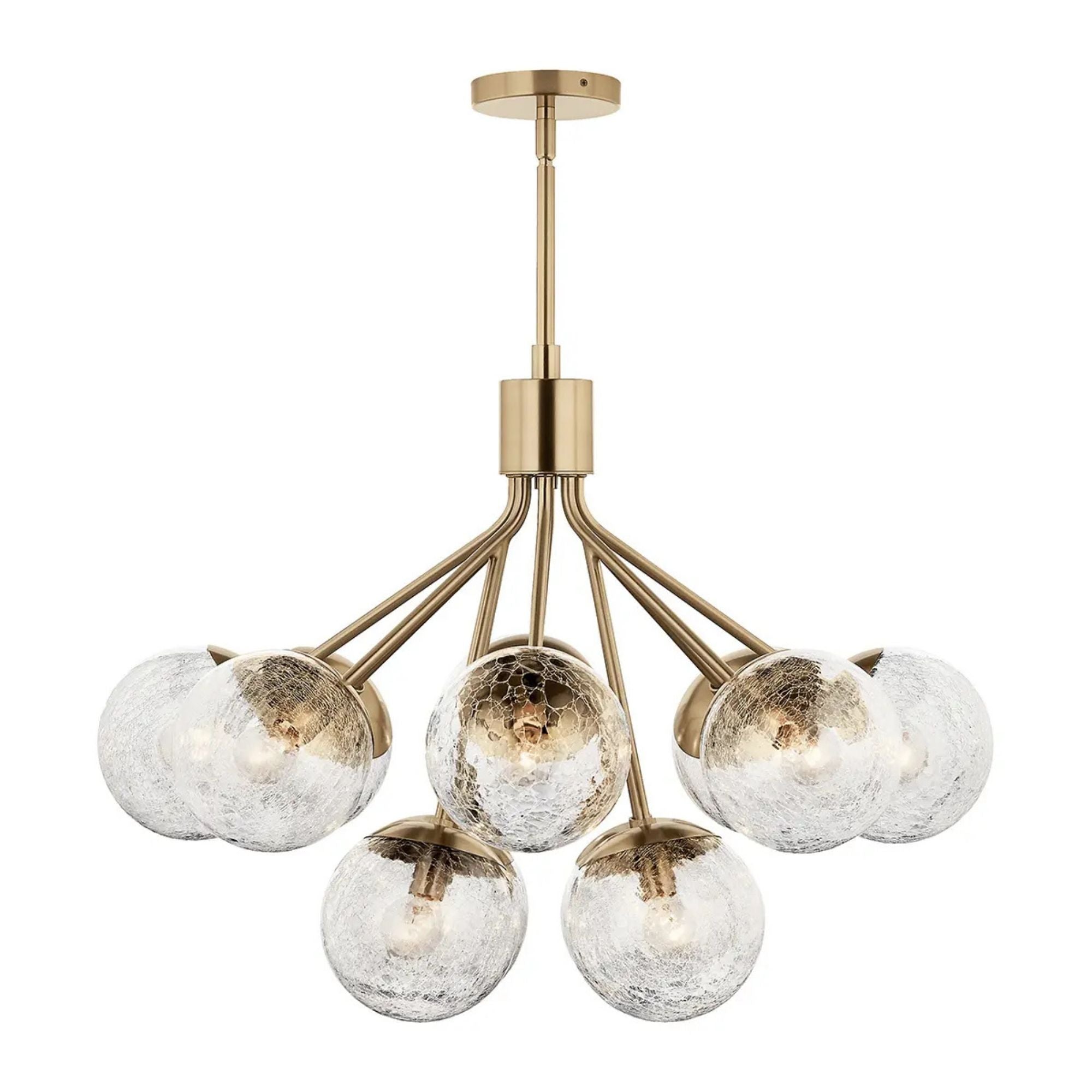 Kichler Lighting - Silvarious 30" 12-Light Chandelier, Champagne Bronze Finish, Crackle Glass | Bees Lighting