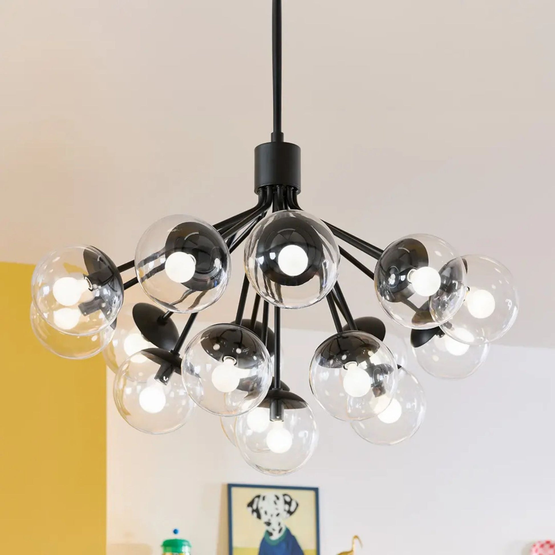 Kichler Lighting - Silvarious 38" 16 Light Chandelier, Black Finish, Clear Glass | Bees Lighting