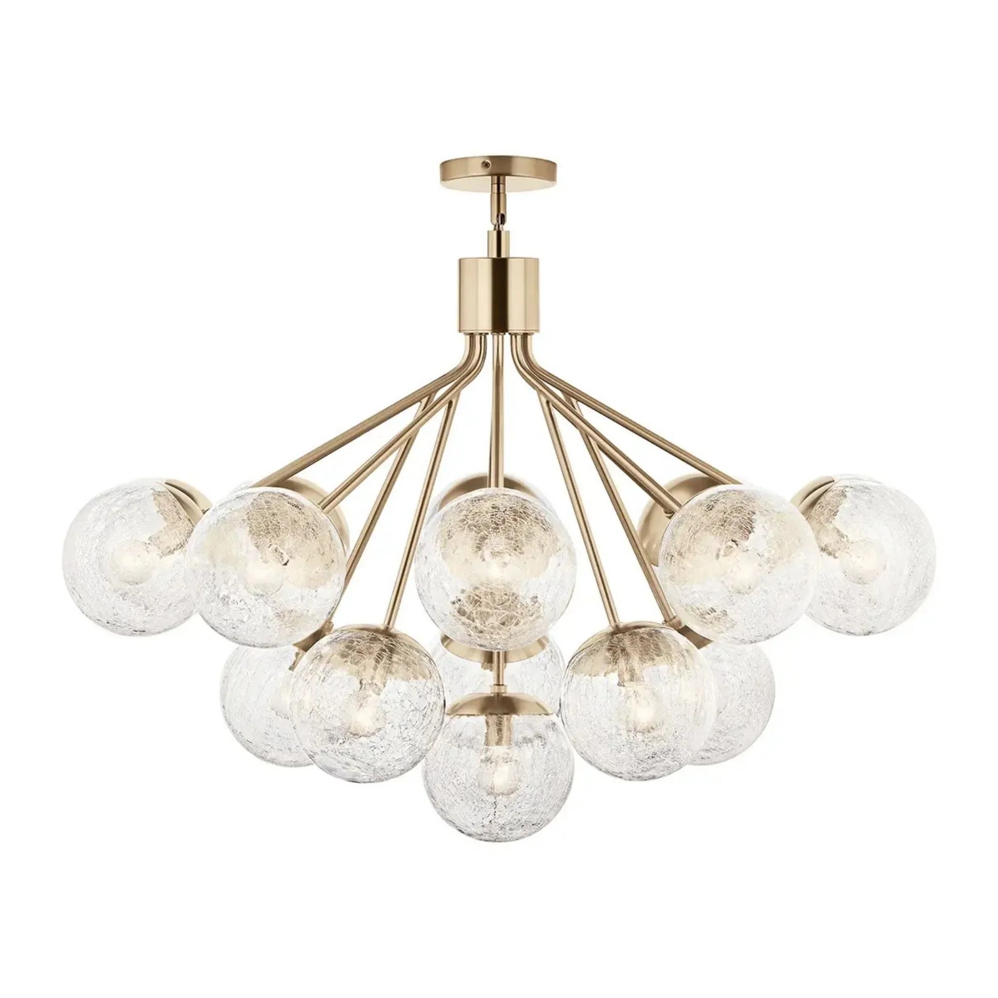 Kichler Lighting - Silvarious 38" 16 Light Chandelier, Champagne Bronze Finish, Crackle Glass | Bees Lighting