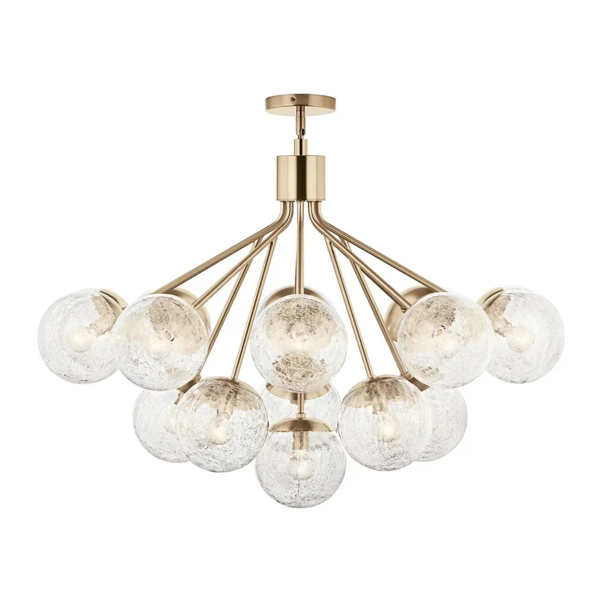 Kichler Lighting - Silvarious 38" 16 Light Chandelier, Champagne Bronze Finish, Crackle Glass | Bees Lighting