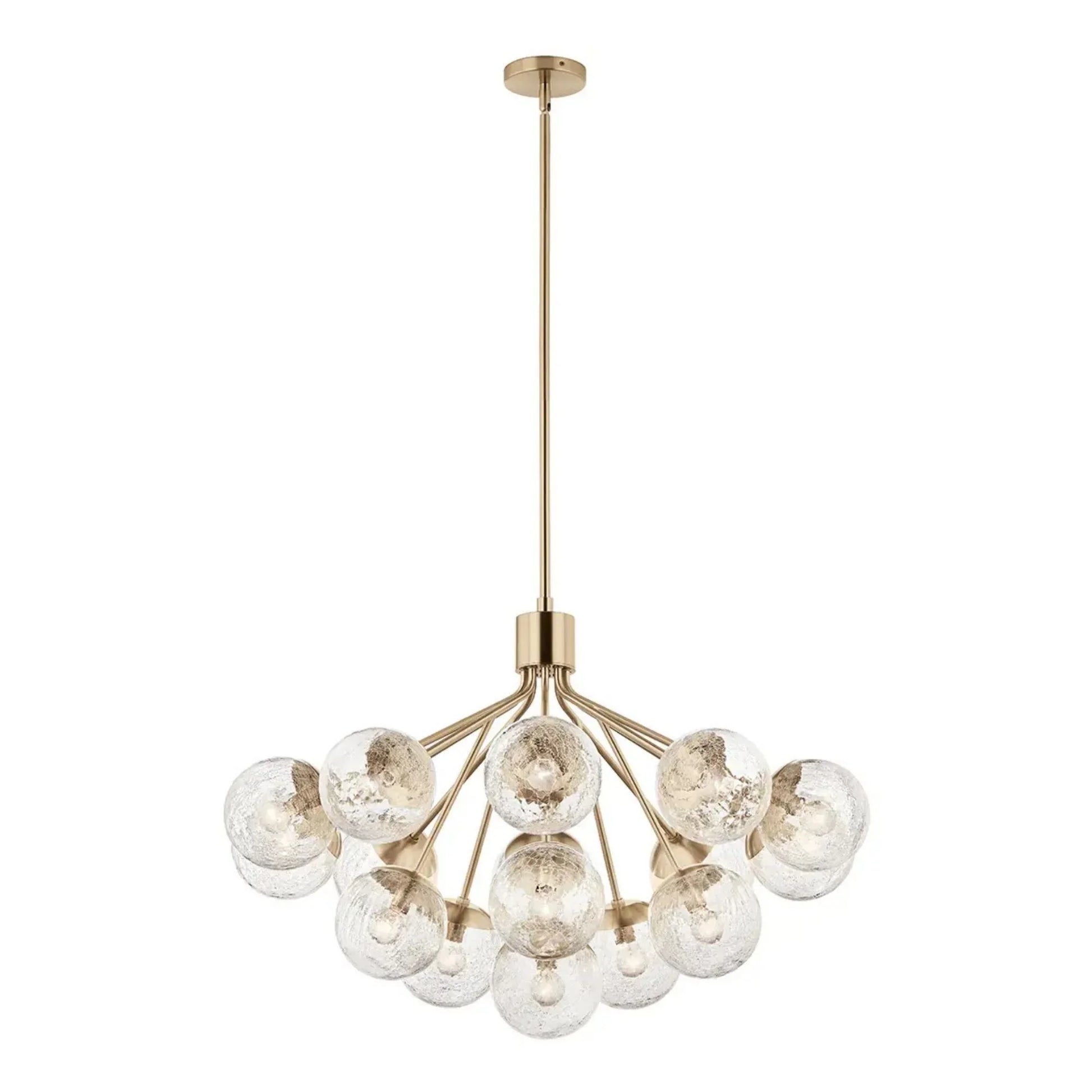 Kichler Lighting - Silvarious 38" 16 Light Chandelier, Champagne Bronze Finish, Crackle Glass | Bees Lighting
