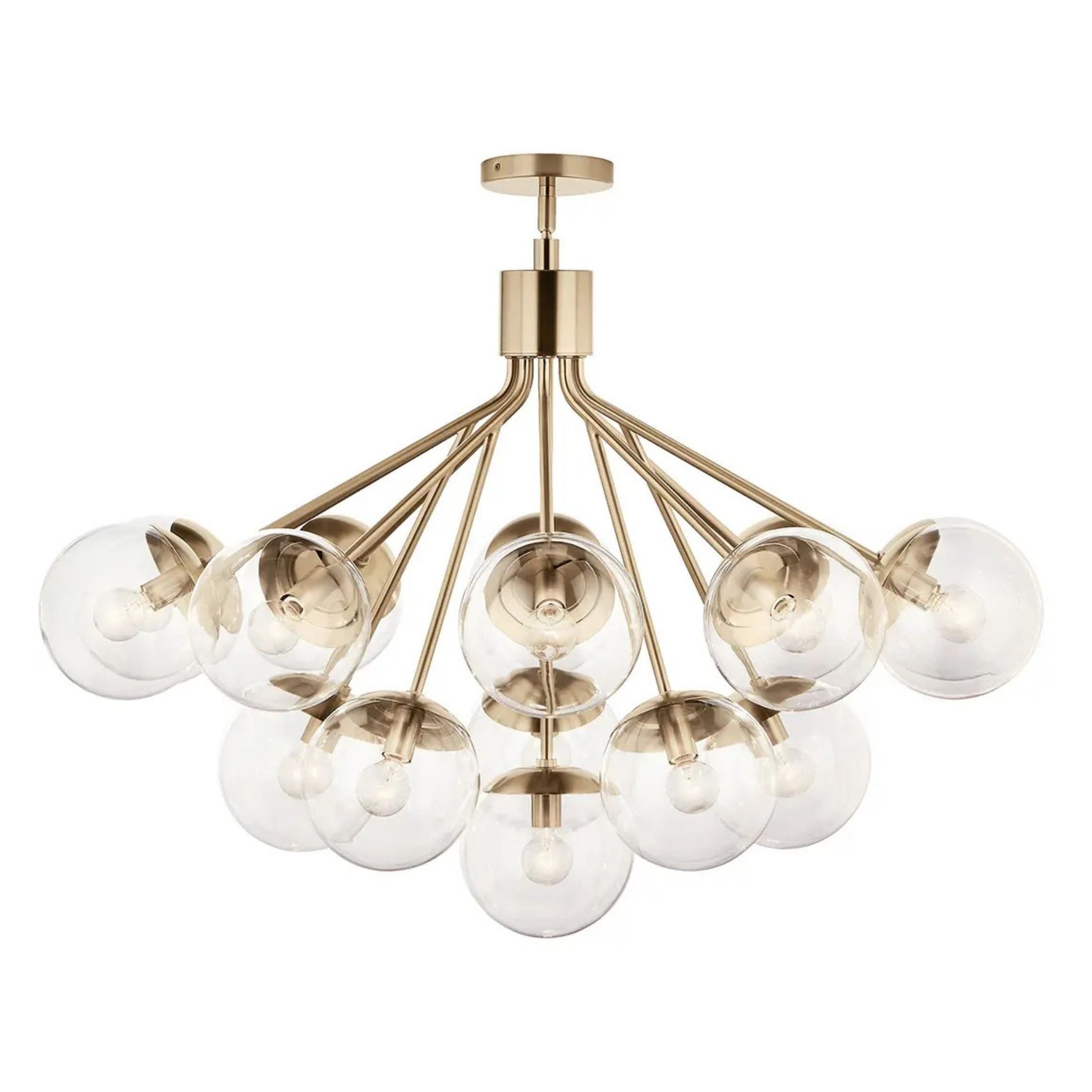 Kichler Lighting - Silvarious 38" 16 Light Chandelier, Champagne Bronze Finish, Clear Glass | Bees Lighting