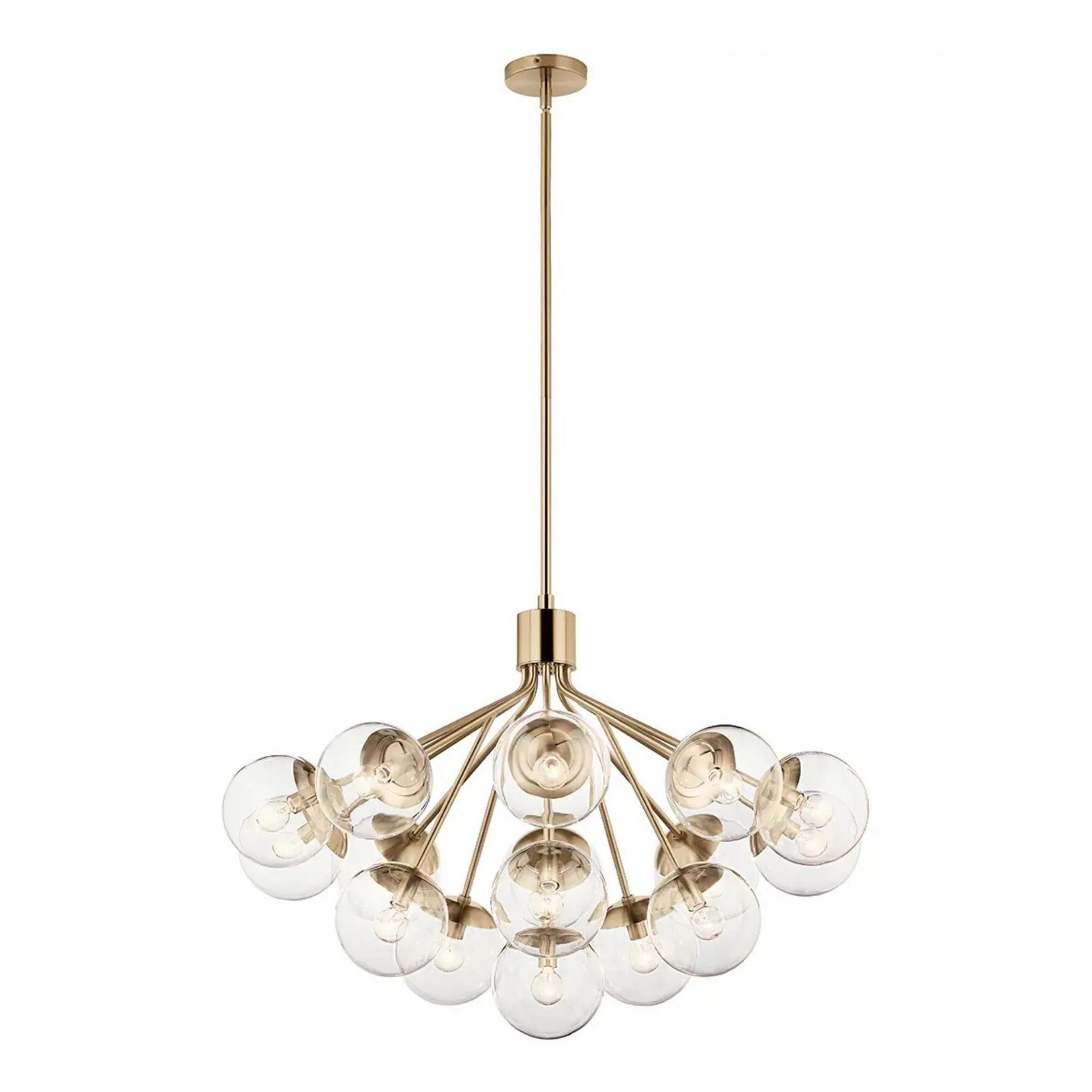 Kichler Lighting - Silvarious 38" 16 Light Chandelier, Champagne Bronze Finish, Clear Glass | Bees Lighting