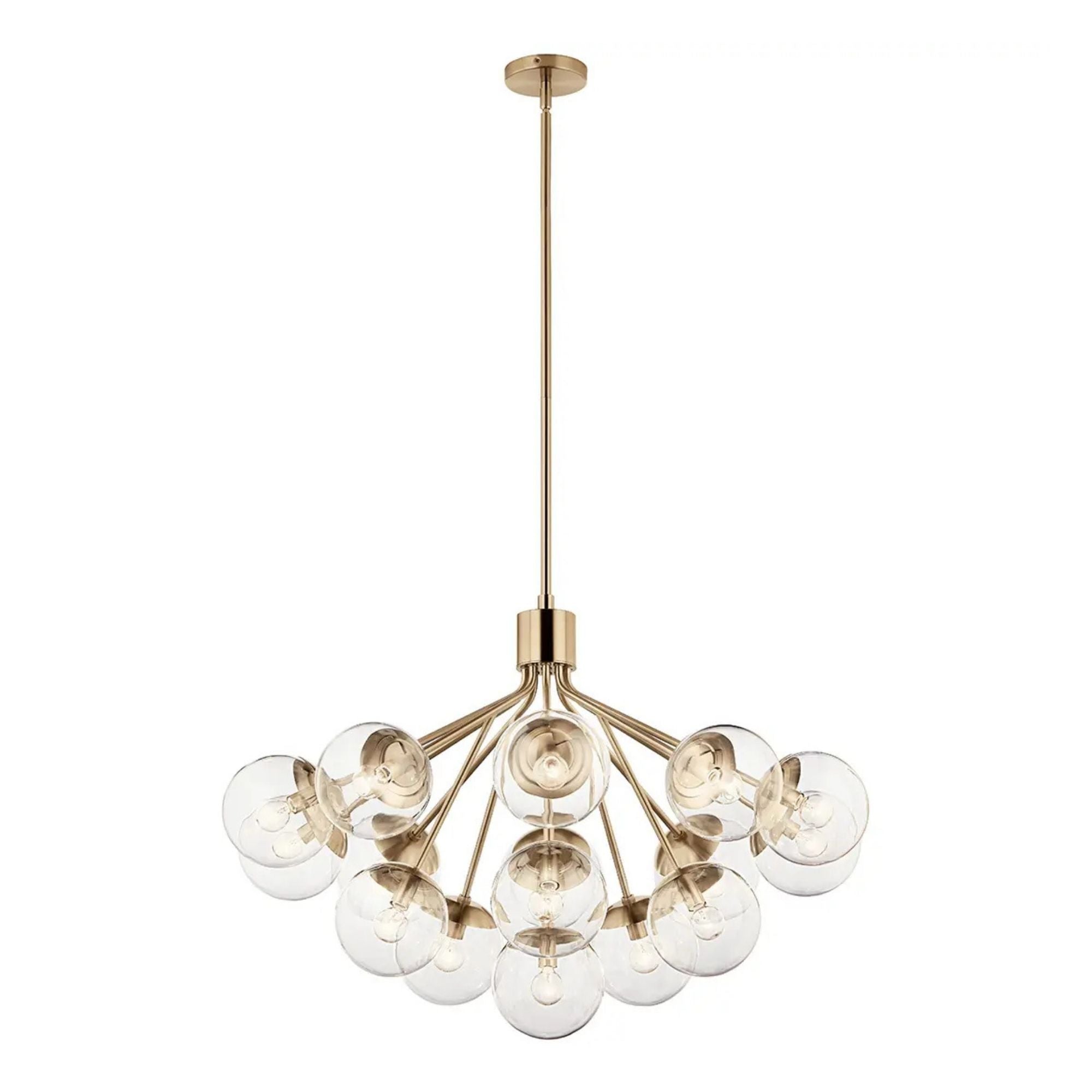 Kichler Lighting - Silvarious 38" 16 Light Chandelier, Champagne Bronze Finish, Clear Glass | Bees Lighting