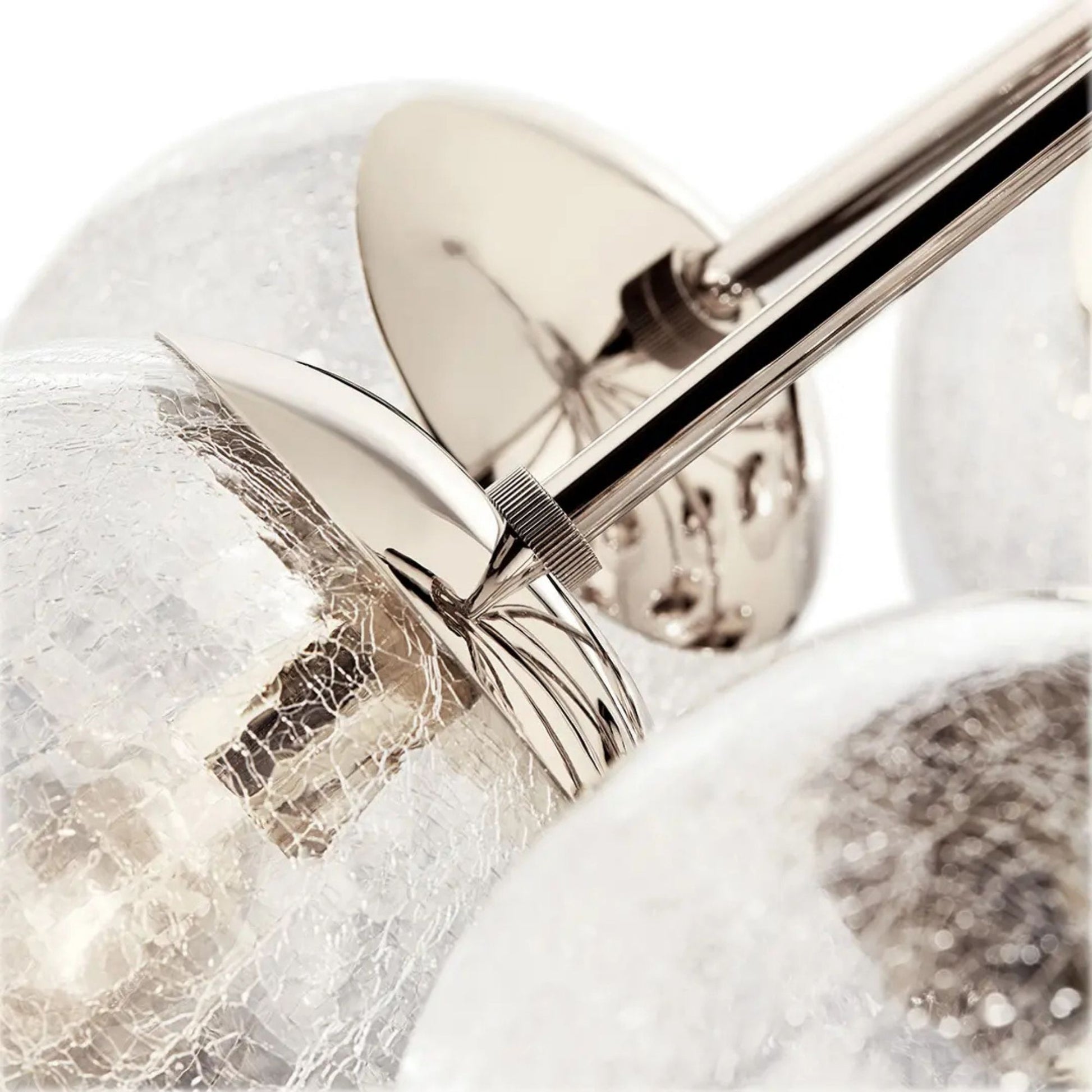 Kichler Lighting - Silvarious 38" 16 Light Chandelier, Polished Nickel Finish, Crackle Glass | Bees Lighting