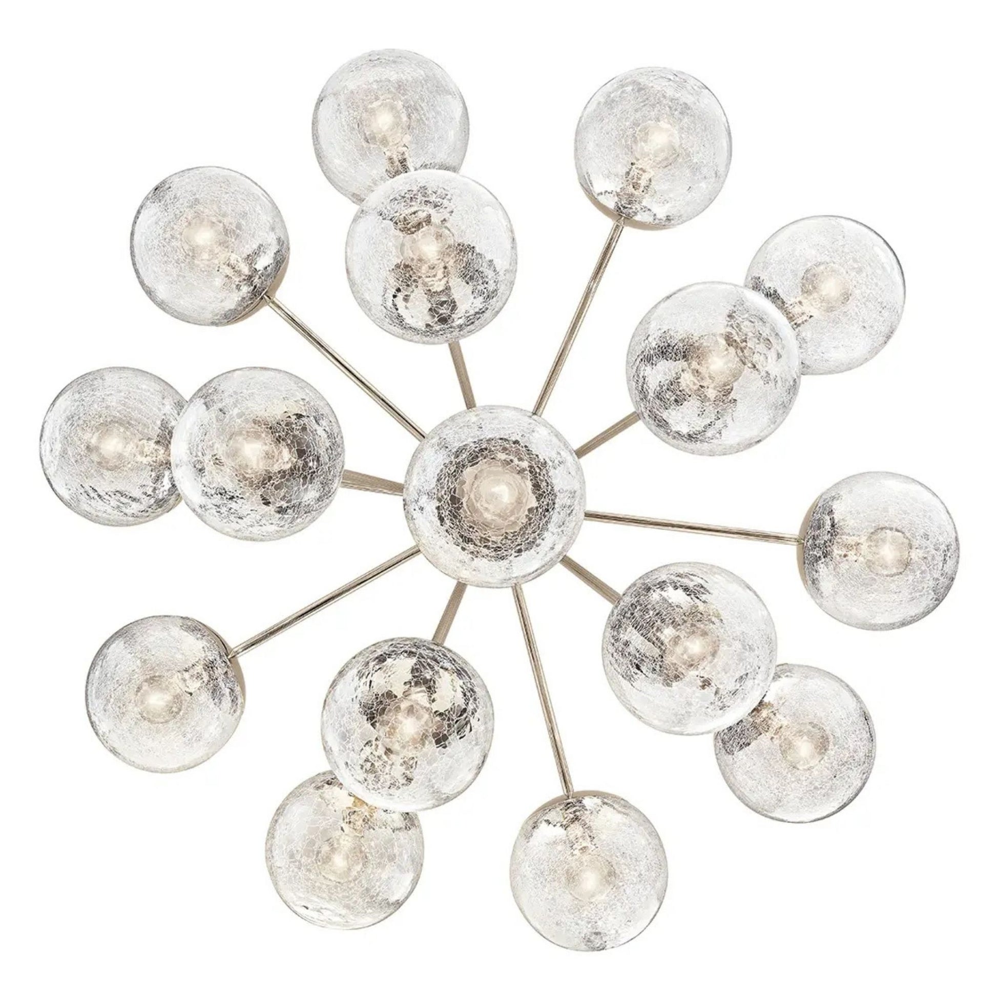 Kichler Lighting - Silvarious 38" 16 Light Chandelier, Polished Nickel Finish, Crackle Glass | Bees Lighting
