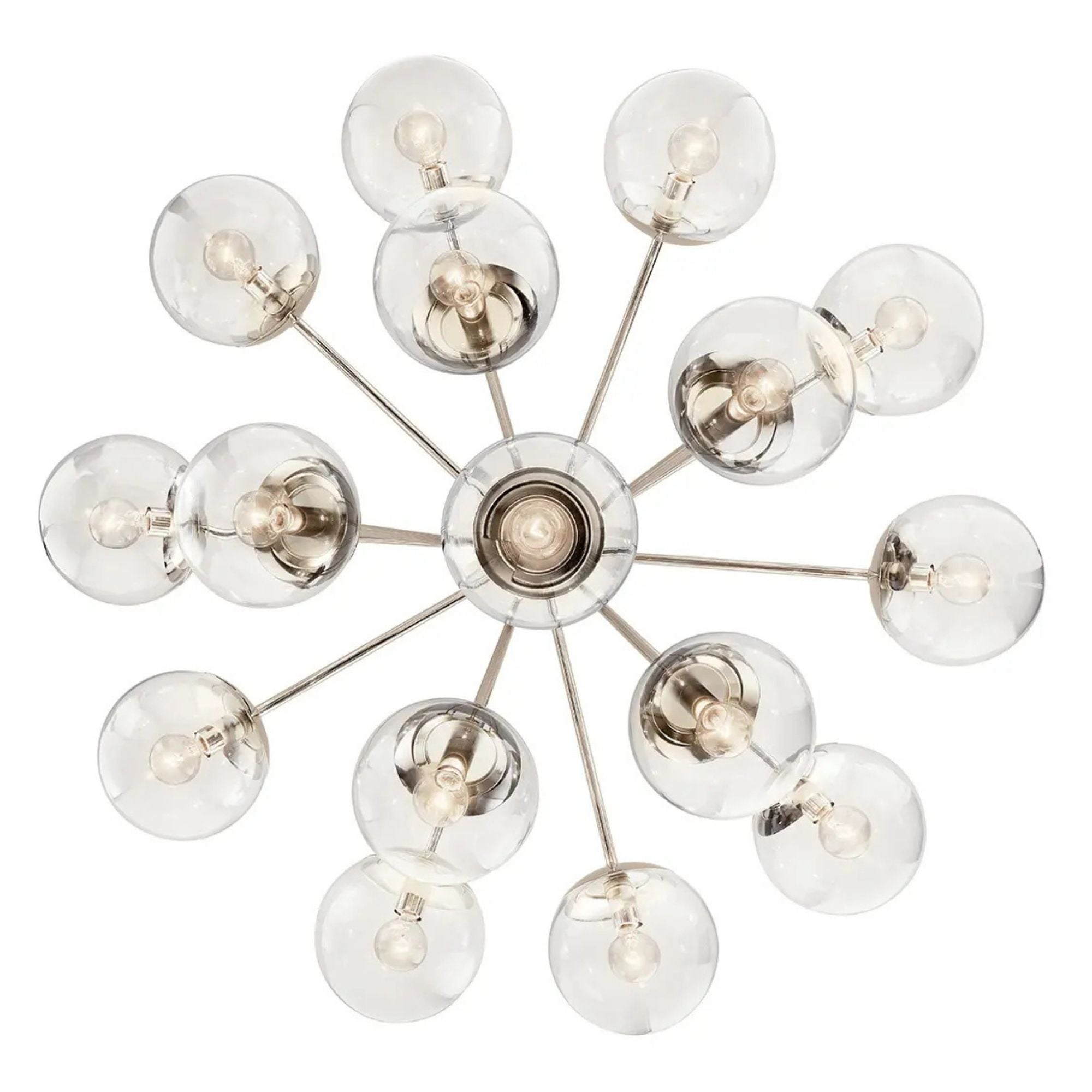 Kichler Lighting - Silvarious 38" 16 Light Chandelier, Polished Nickel Finish, Clear Glass | Bees Lighting