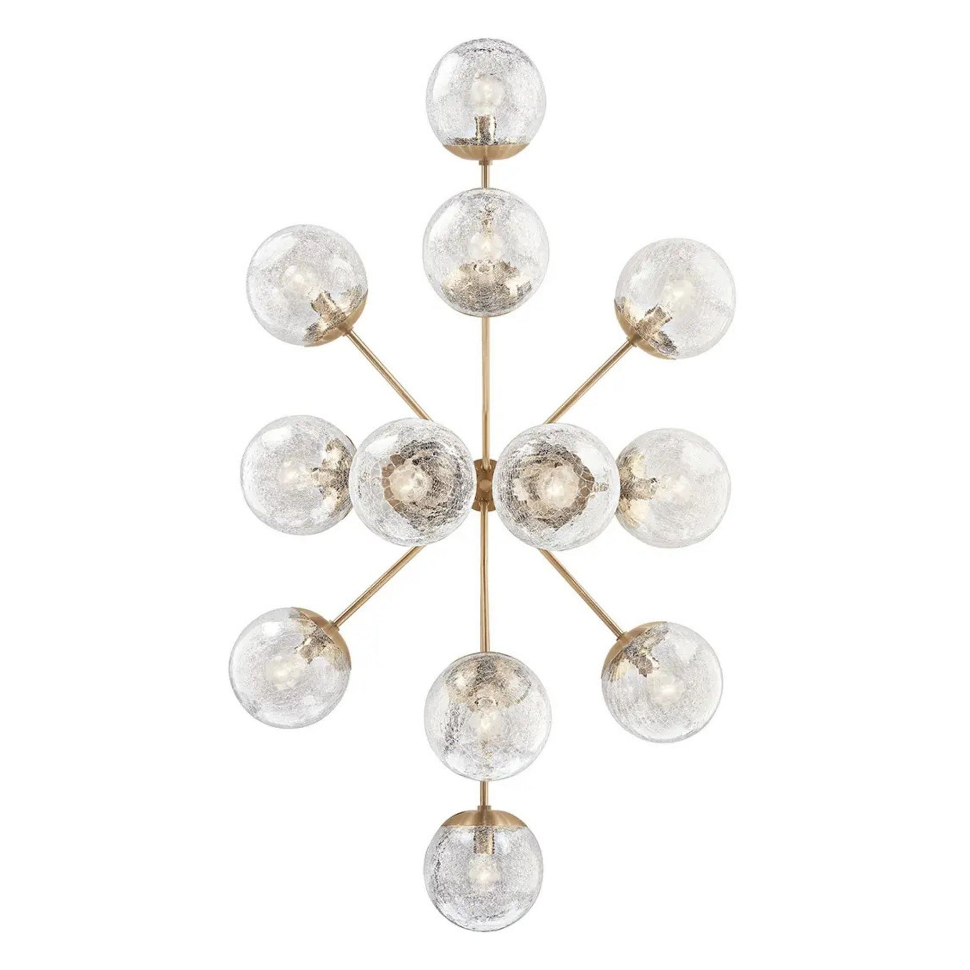 Kichler Lighting - Silvarious 48" 12-Light Linear Chandelier, Champagne Bronze Finish, Crackle Glass | Bees Lighting