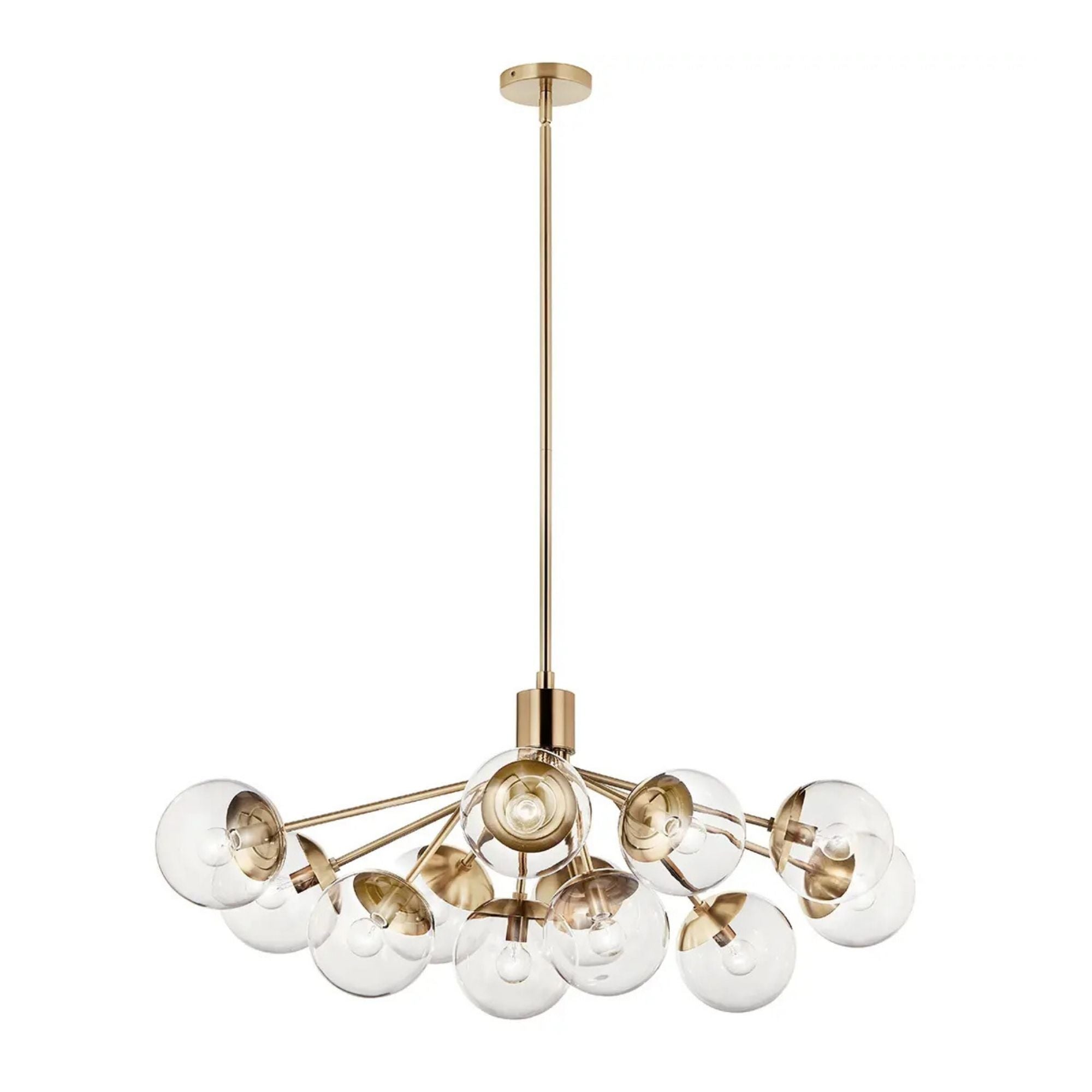 Kichler Lighting - Silvarious 48" 12-Light Linear Chandelier, Champagne Bronze Finish, Clear Glass | Bees Lighting