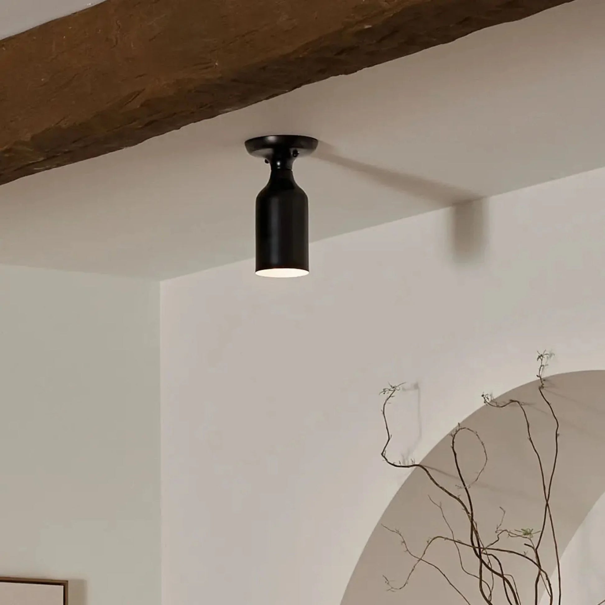 Kichler Lighting - Sisu 5" Semi-Flush Mount, Black Finish | Bees Lighting
