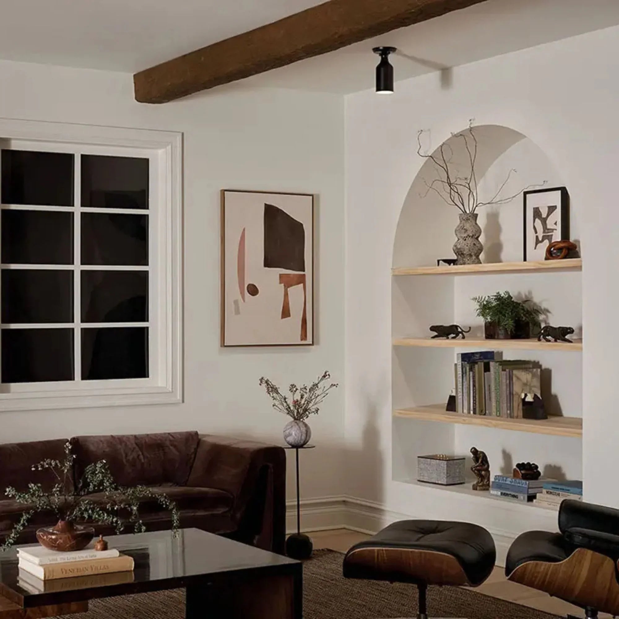 Kichler Lighting - Sisu 5" Semi-Flush Mount, Black Finish | Bees Lighting