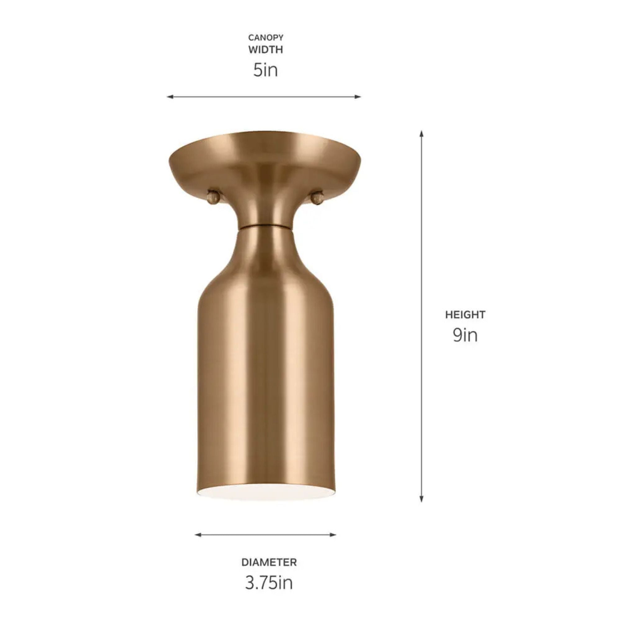 Sisu 5" Semi-Flush Mount, Champagne Bronze Finish