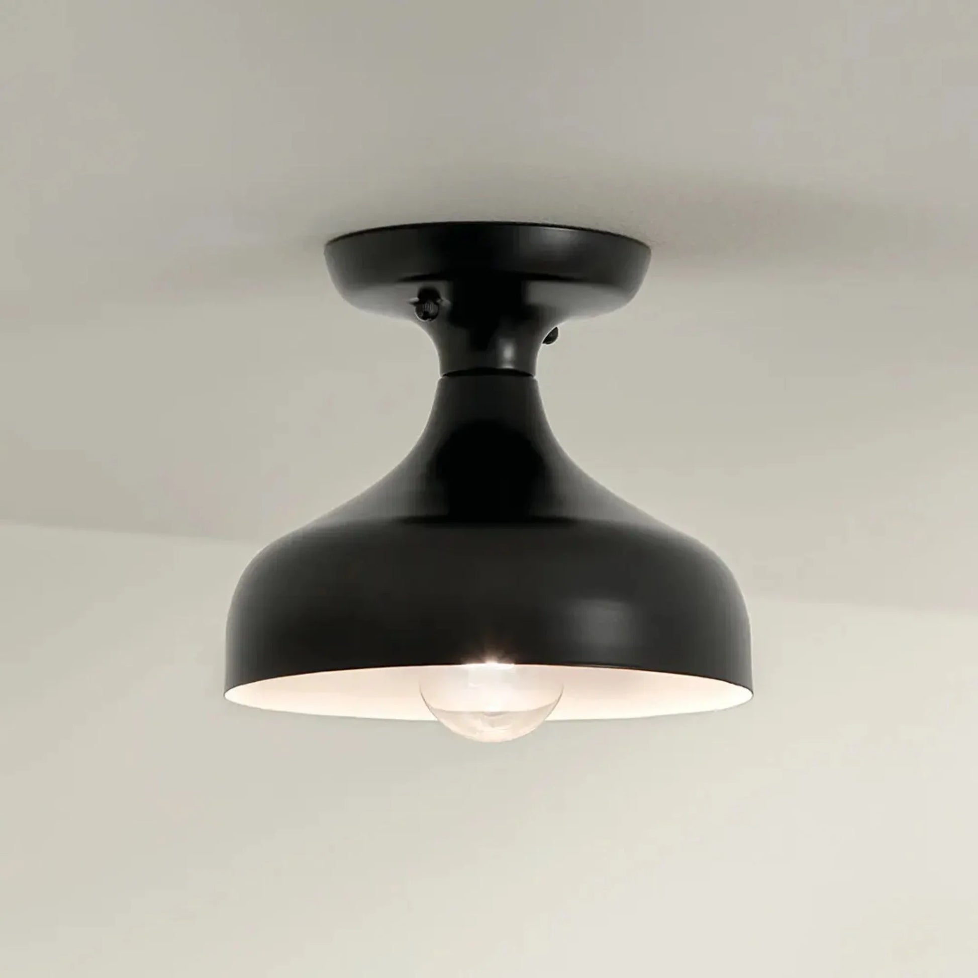 Kichler Lighting - Sisu 8" Semi-Flush Mount, Black Finish | Bees Lighting