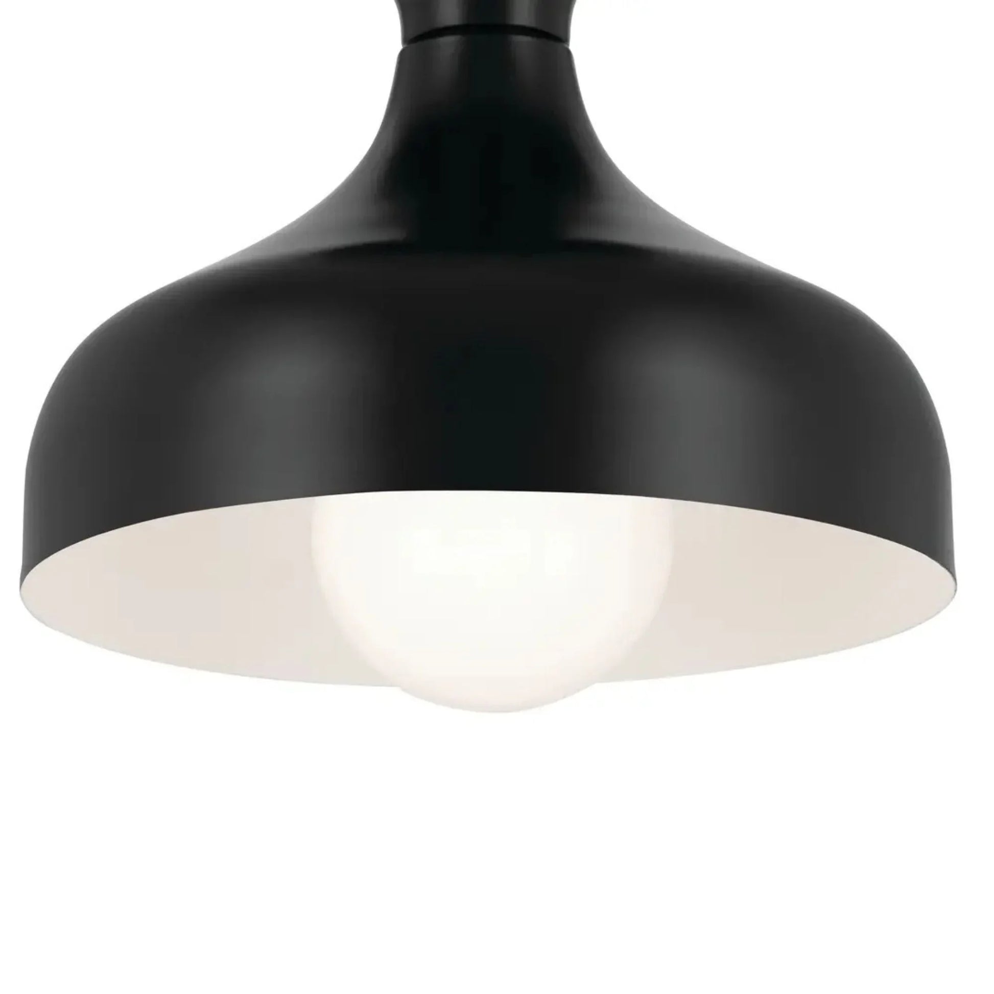 Kichler Lighting - Sisu 8" Semi-Flush Mount, Black Finish | Bees Lighting
