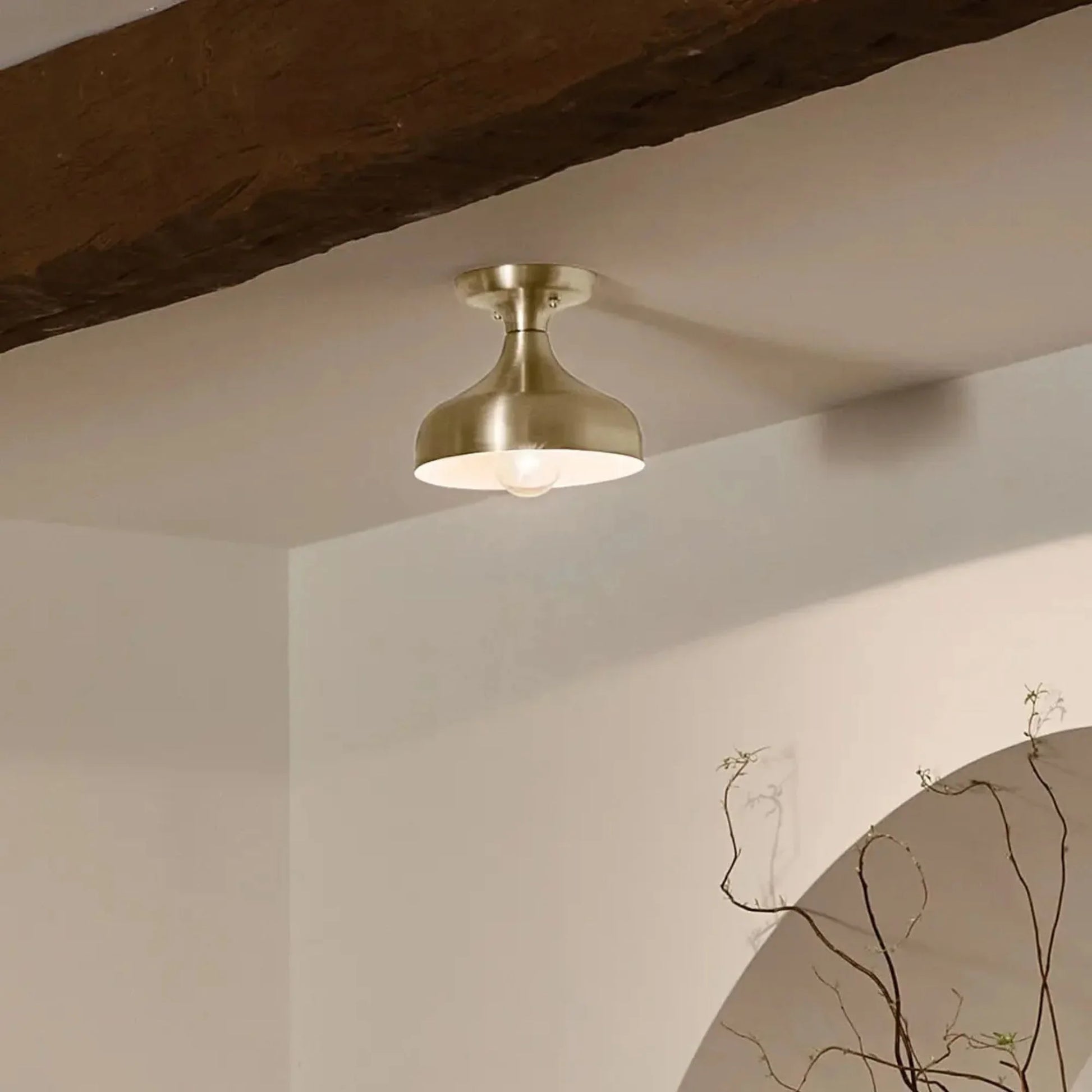 Kichler Lighting - Sisu 8" Semi-Flush Mount, Champagne Bronze Finish | Bees Lighting