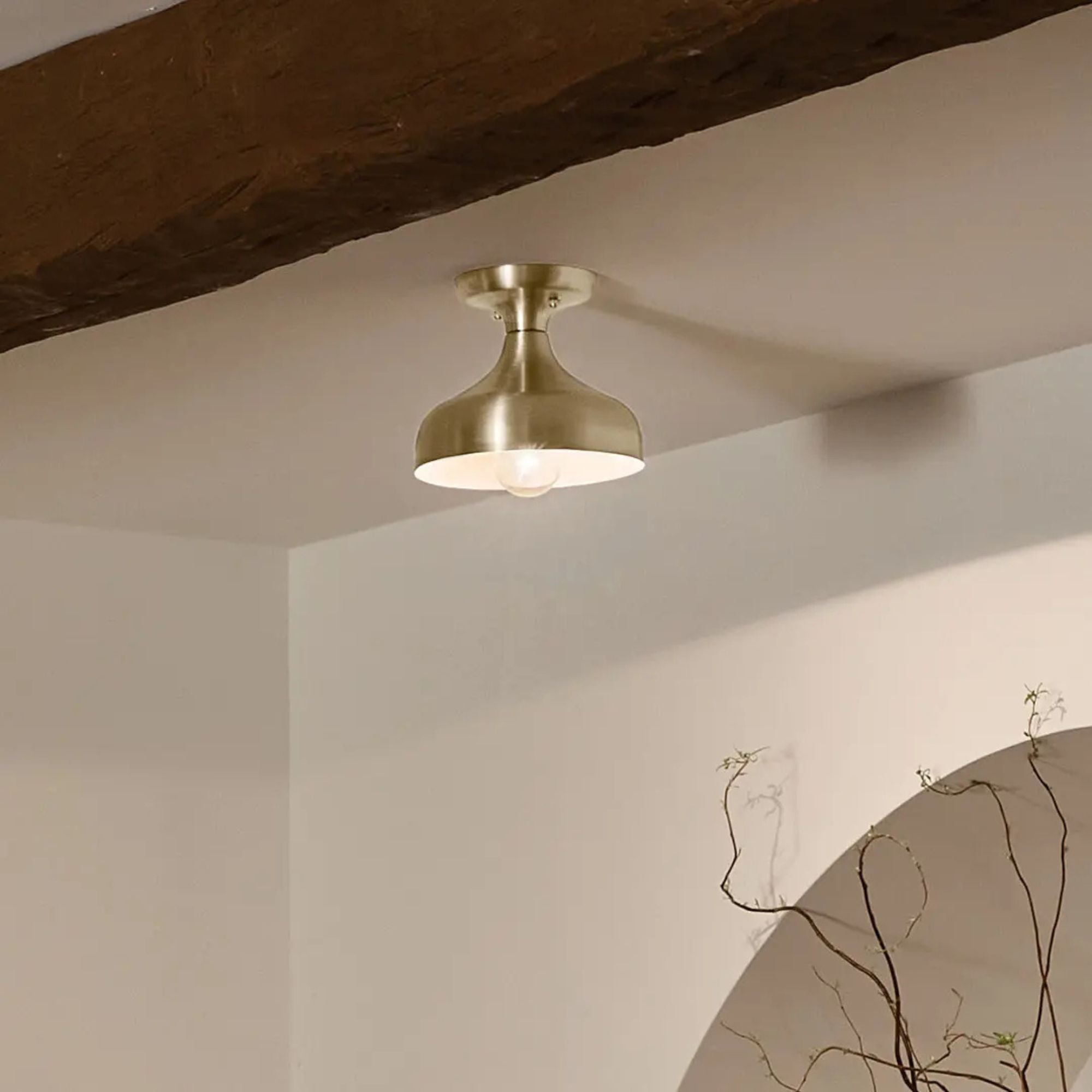 Sisu 8" Semi-Flush Mount, Champagne Bronze Finish