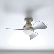 Sola 34" Brushed Nickel LED Outdoor Flush Mount Ceiling Fan with Wall Control