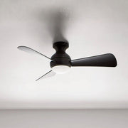Sola 34" Olde Bronze LED Outdoor Flush Mount Ceiling Fan with Wall Control