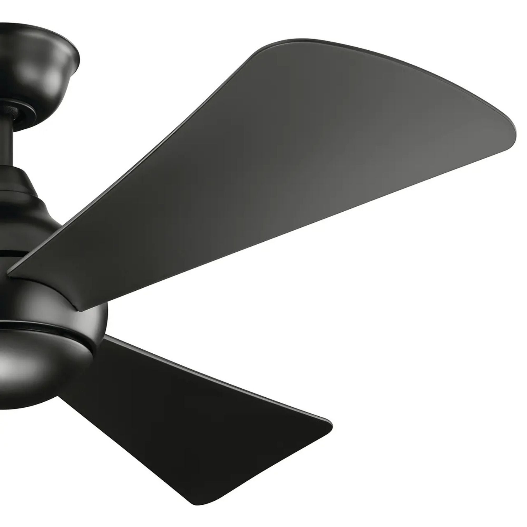 Sola 54" Satin Black Wet Rated LED Hugger Ceiling Fan with Wall Control