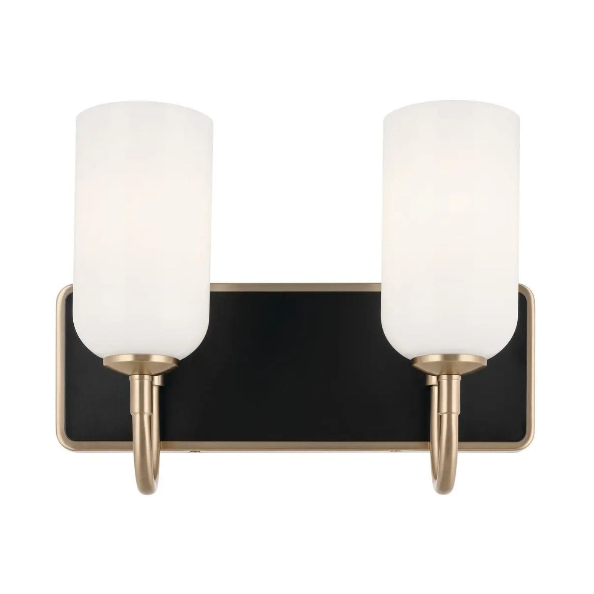 Kichler Solia 14.25" 2-Light Vanity, Champagne Bronze & Opal Glass