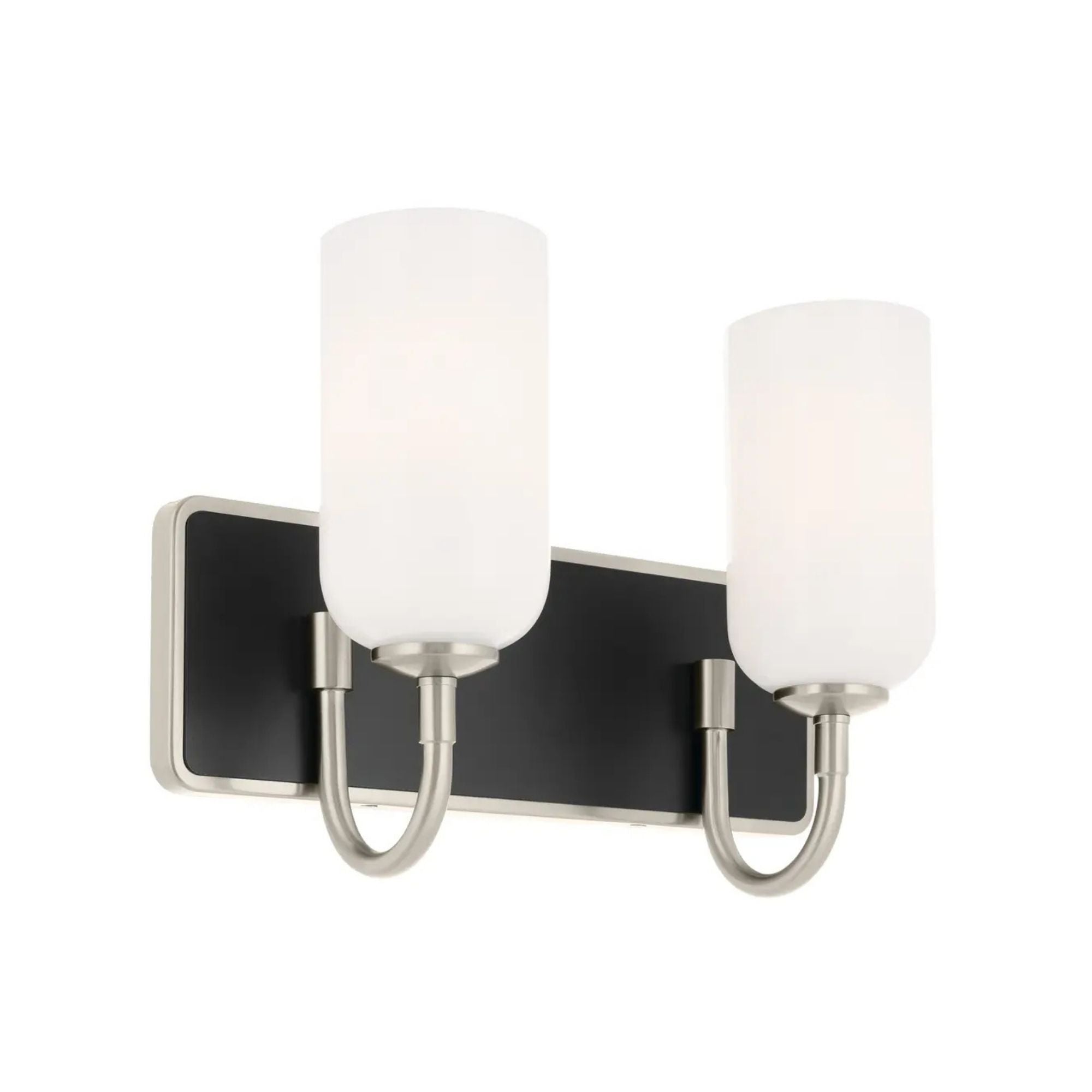 Kichler Solia 14.25" 2-Light Vanity, Brushed Nickel with Opal Glass