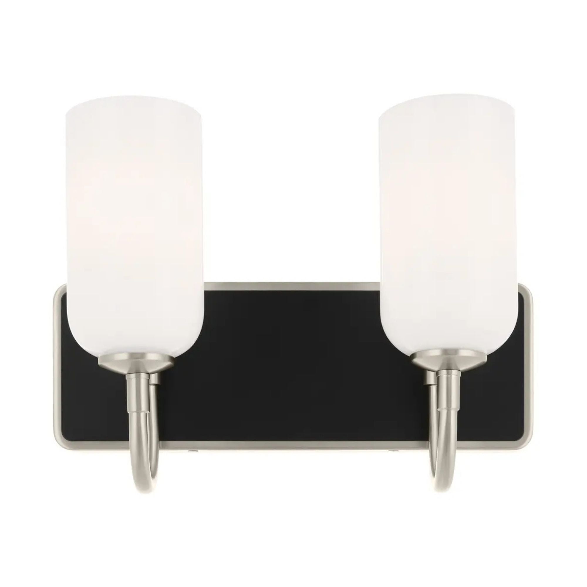 Kichler Solia 14.25" 2-Light Vanity, Brushed Nickel with Opal Glass