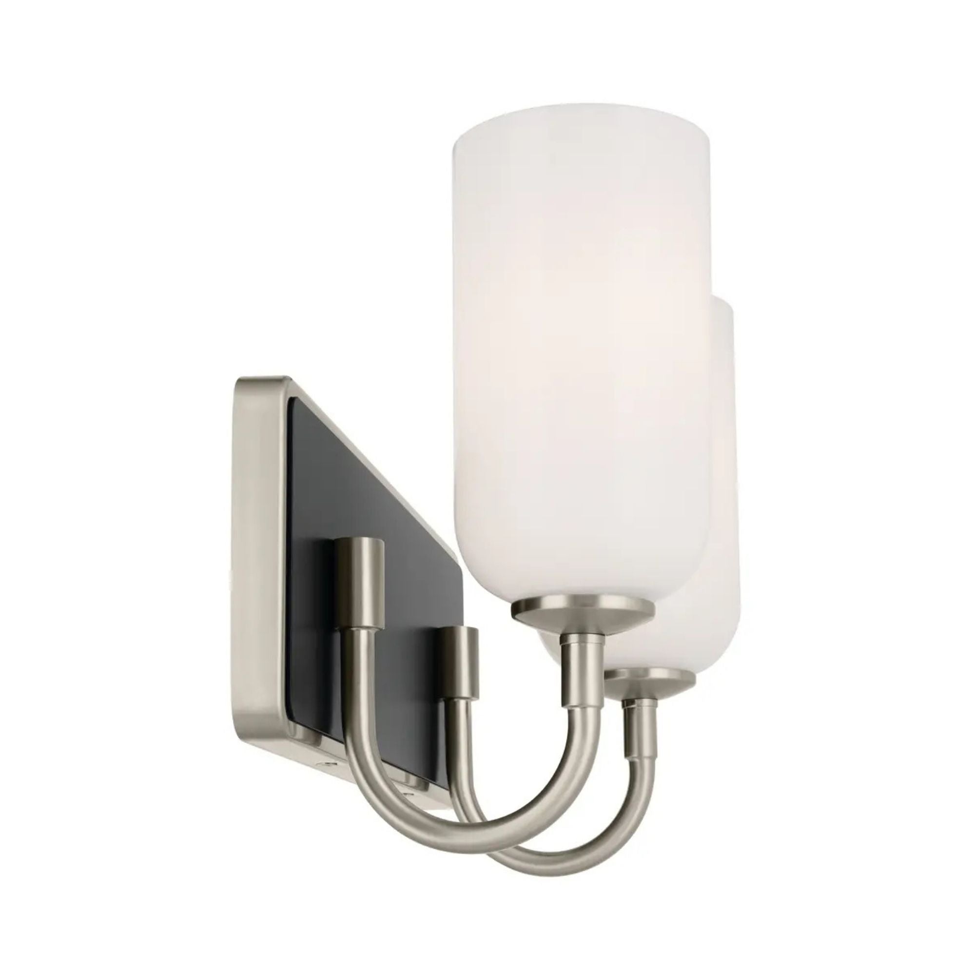 Kichler Solia 14.25" 2-Light Vanity, Brushed Nickel with Opal Glass