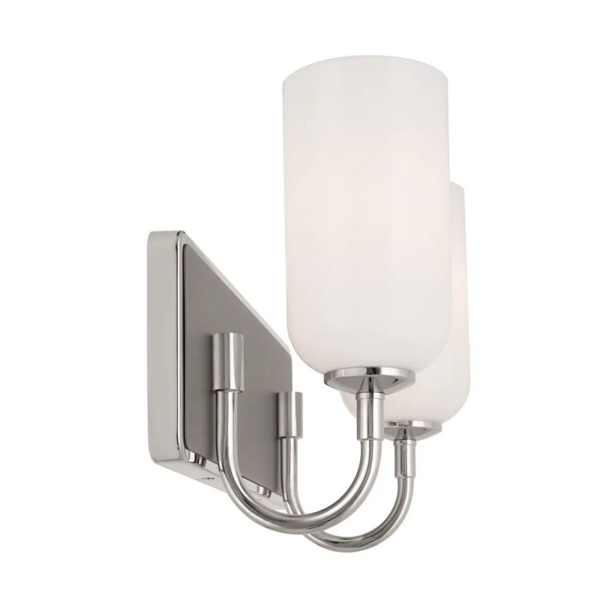 Kichler Solia 14.25 in. 2-Light Vanity, Polished Nickel with Opal Glass