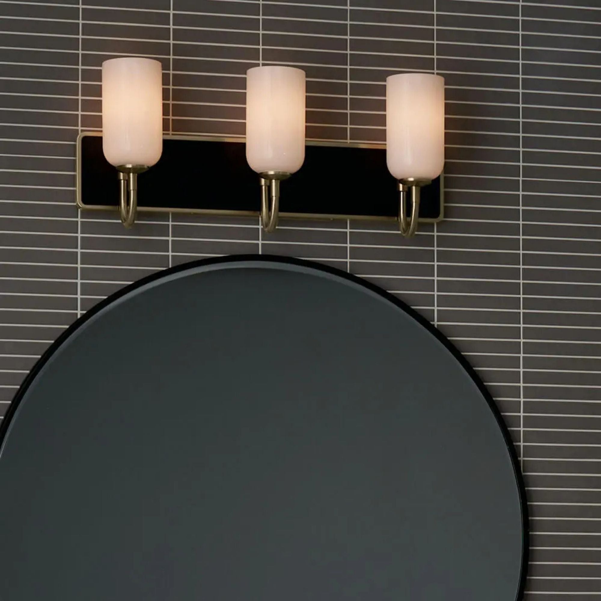 Kichler Solia 24 in. 3-Light Vanity, Champagne Bronze with Opal Glass