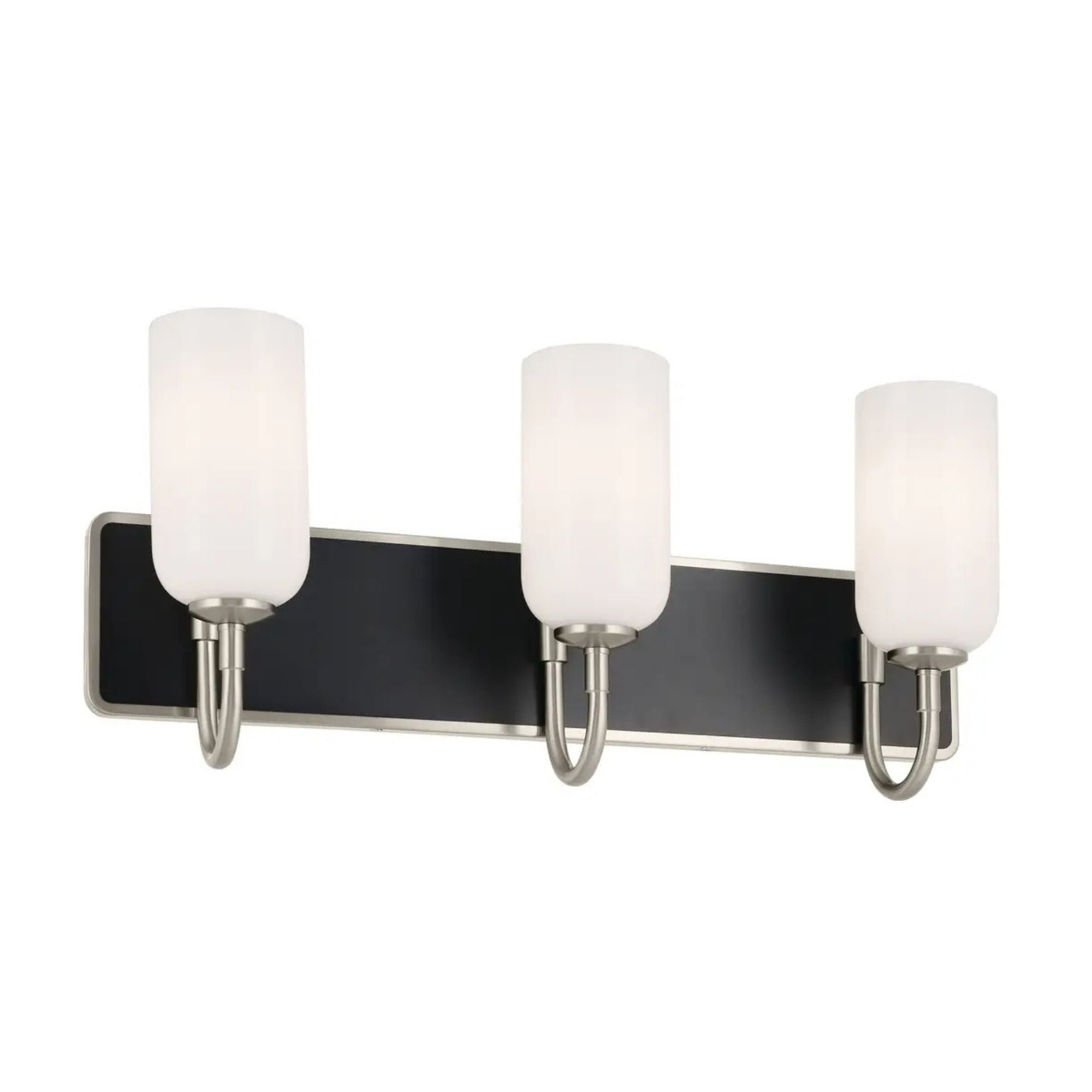 Kichler Solia 24 in. 3-Light Vanity, Brushed Nickel with Opal Glass