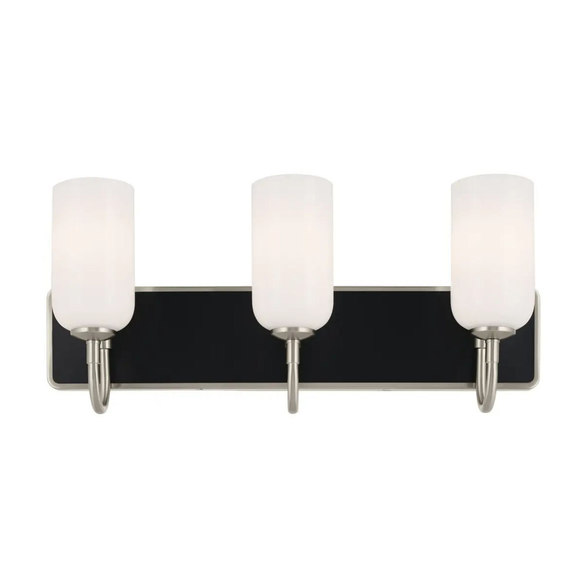 Kichler Solia 24 in. 3-Light Vanity, Brushed Nickel with Opal Glass