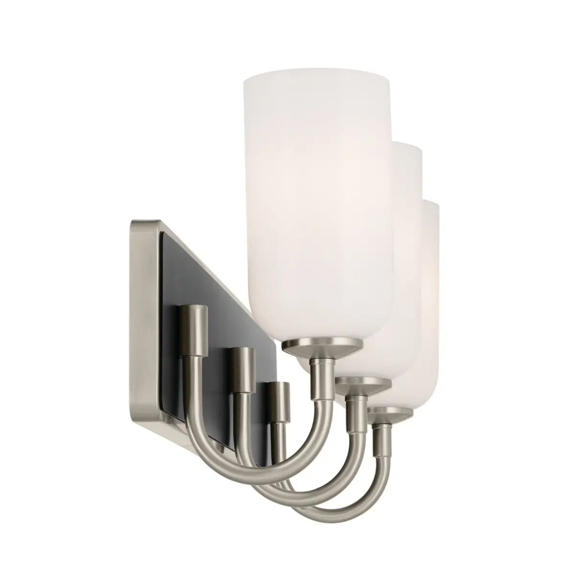 Kichler Solia 24 in. 3-Light Vanity, Brushed Nickel with Opal Glass