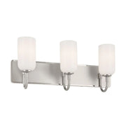 Kichler Solia 24 in. 3-Light Vanity, Polished Nickel with Opal Glass