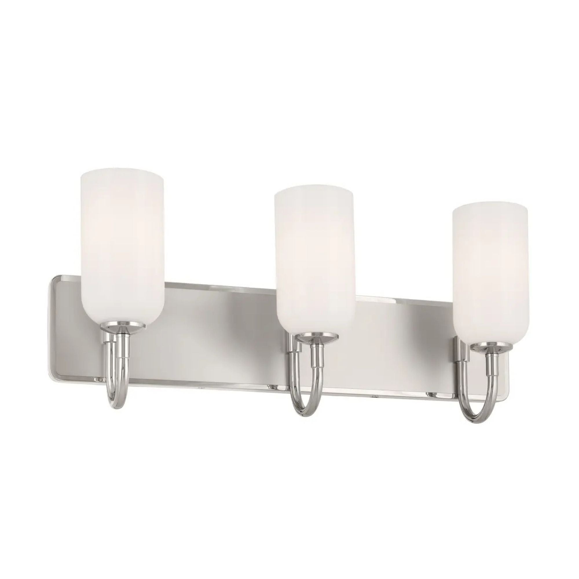 Kichler Solia 24 in. 3-Light Vanity, Polished Nickel with Opal Glass