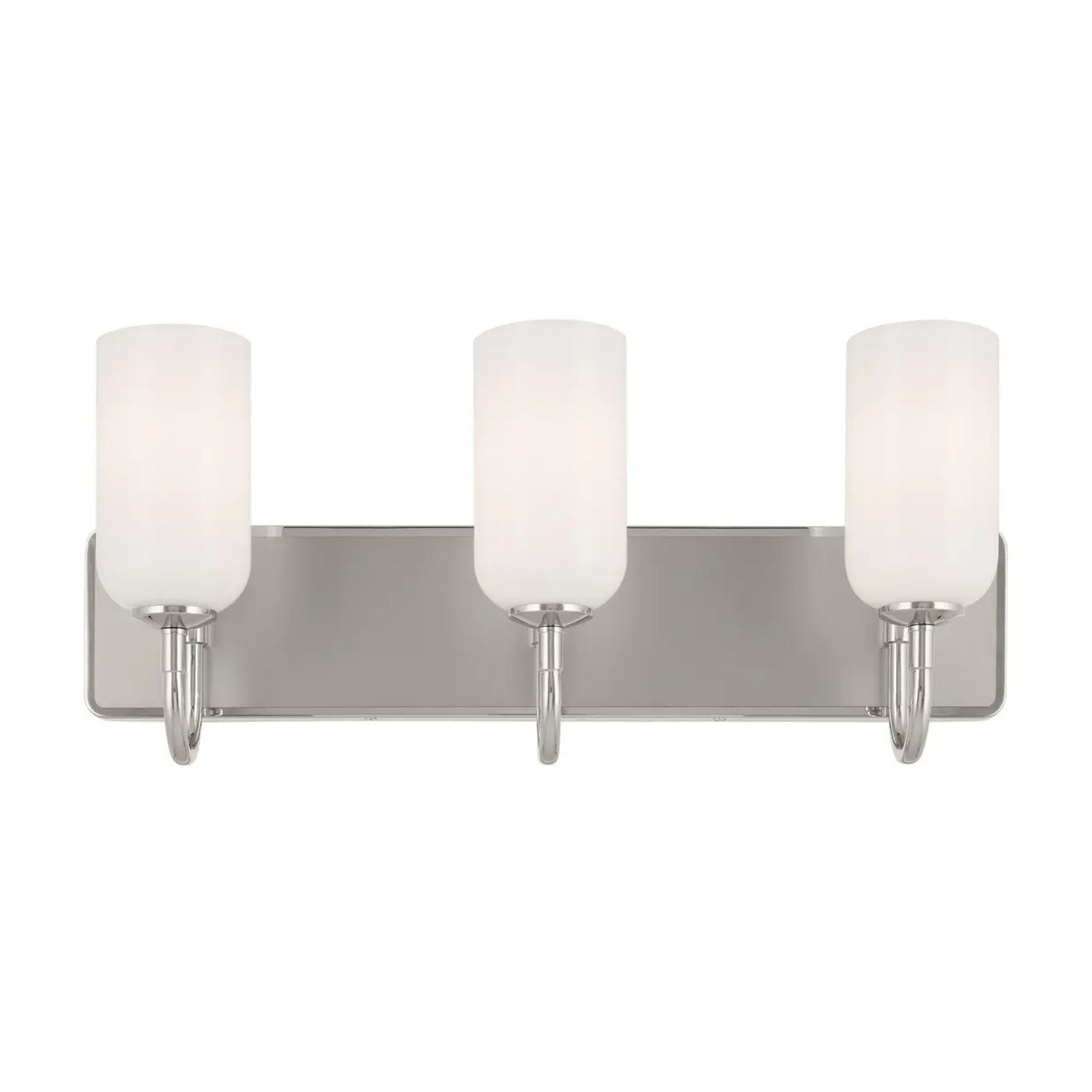 Kichler Solia 24 in. 3-Light Vanity, Polished Nickel with Opal Glass
