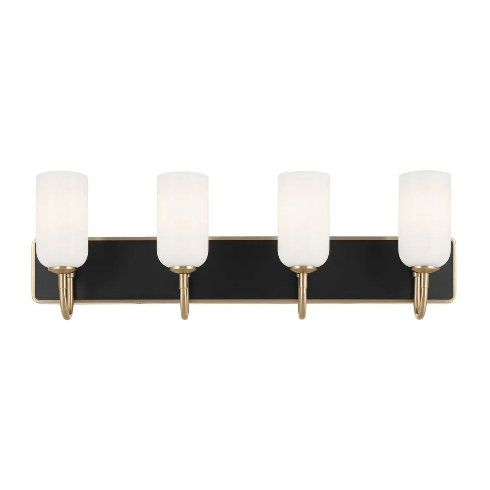 Kichler Solia 32 in. 4-Light Vanity, Champagne Bronze & Black with Opal Glass